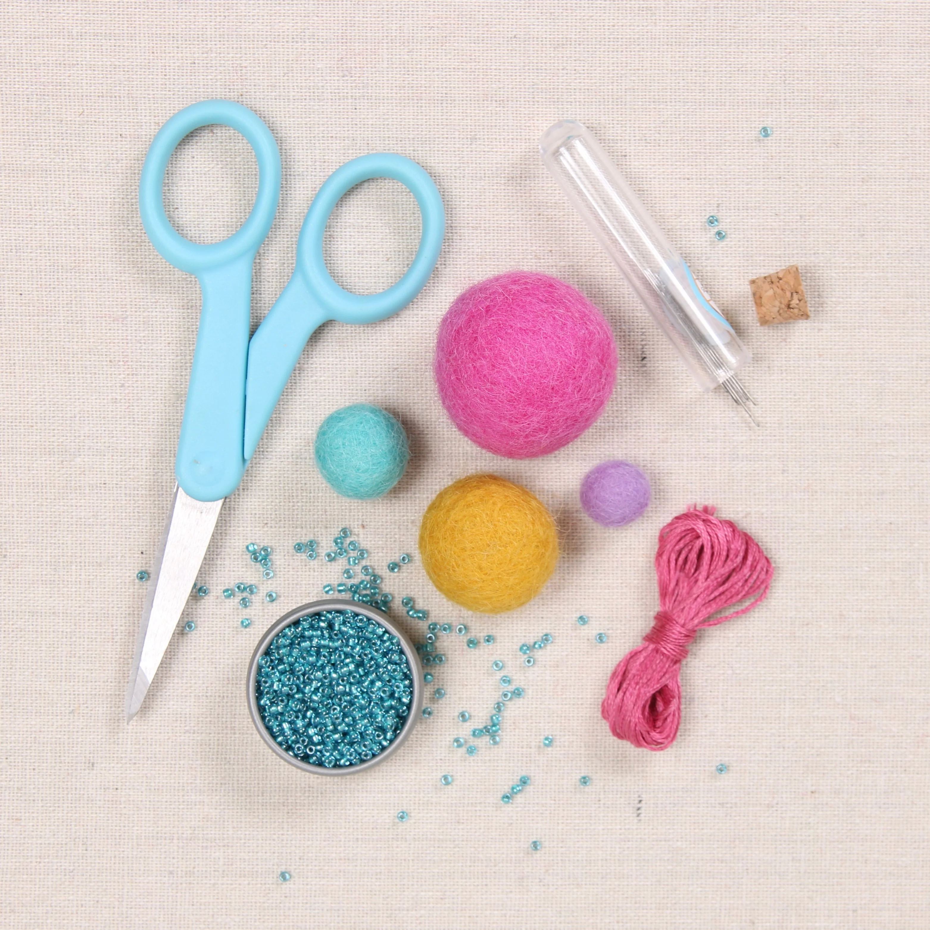 Aqua Felt Balls - Image 4