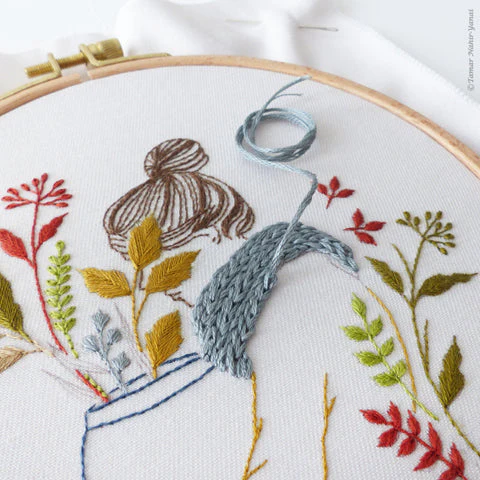 Autumn Lady, 6" Embroidery Kit - Image 2