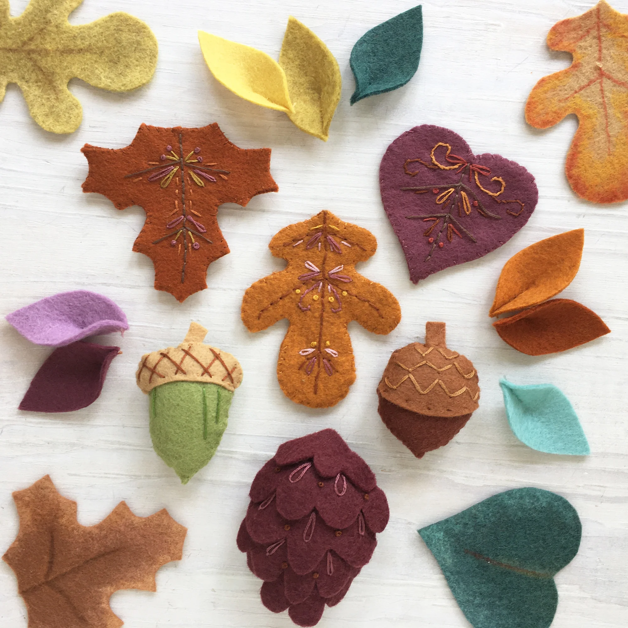 Autumn Leaves Felt Pattern