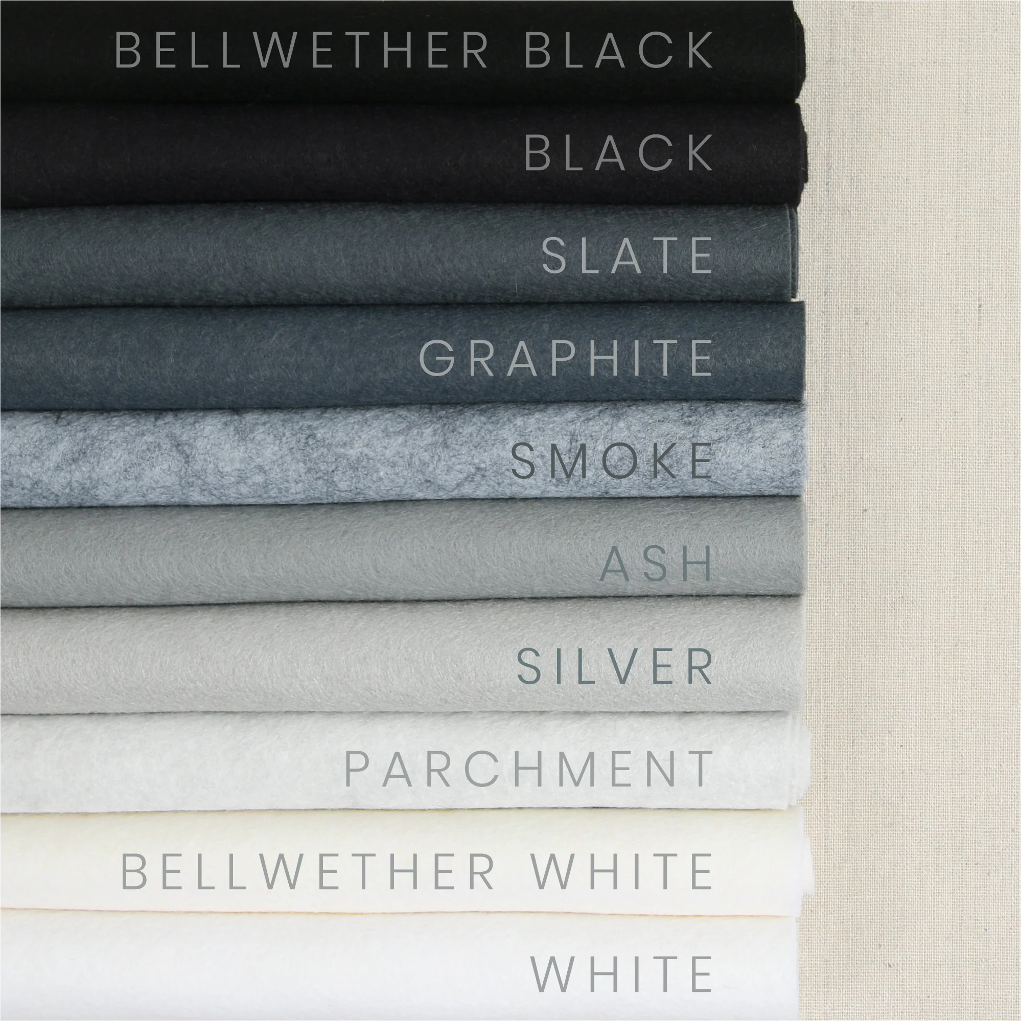 Bellwether Black Wool Felt - Image 3