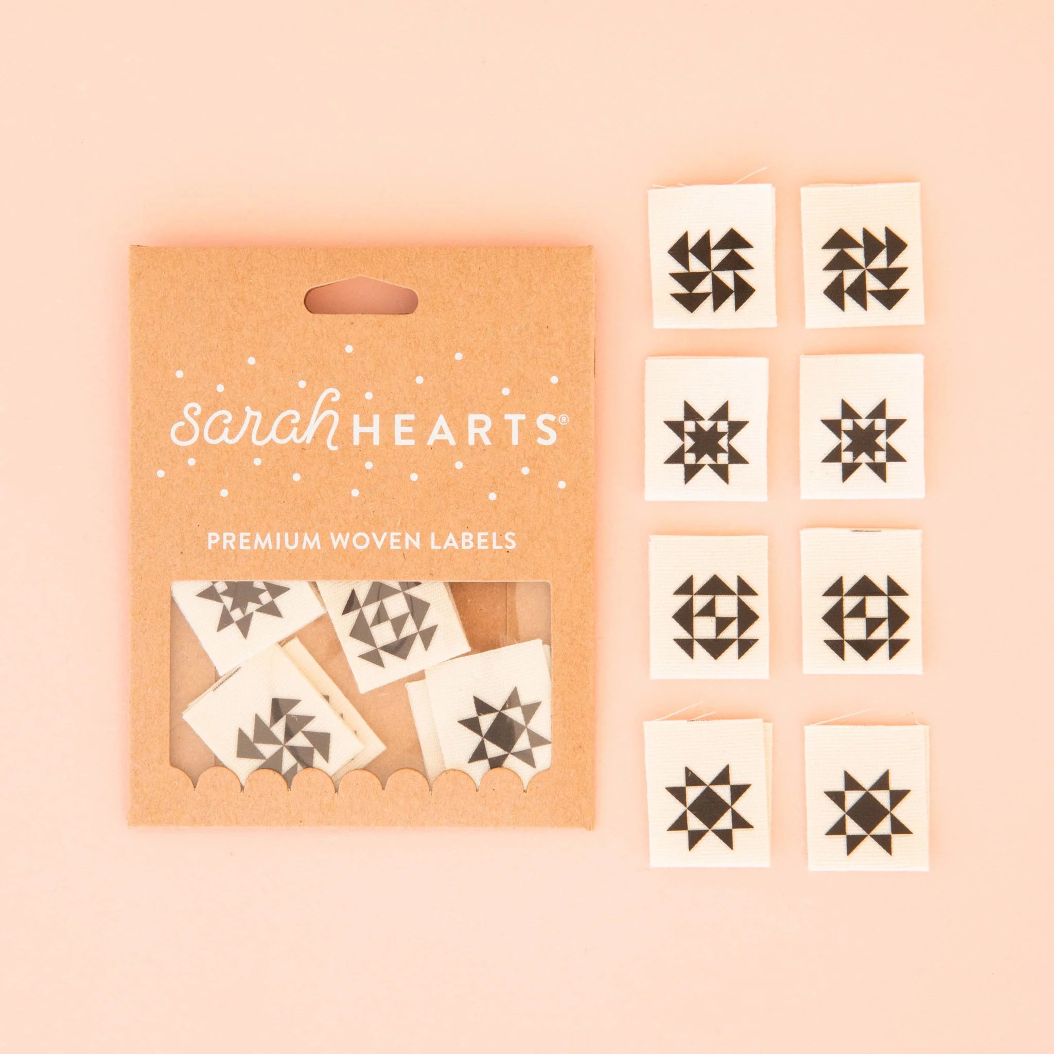 Black Quilt Block, Woven Label - Image 2