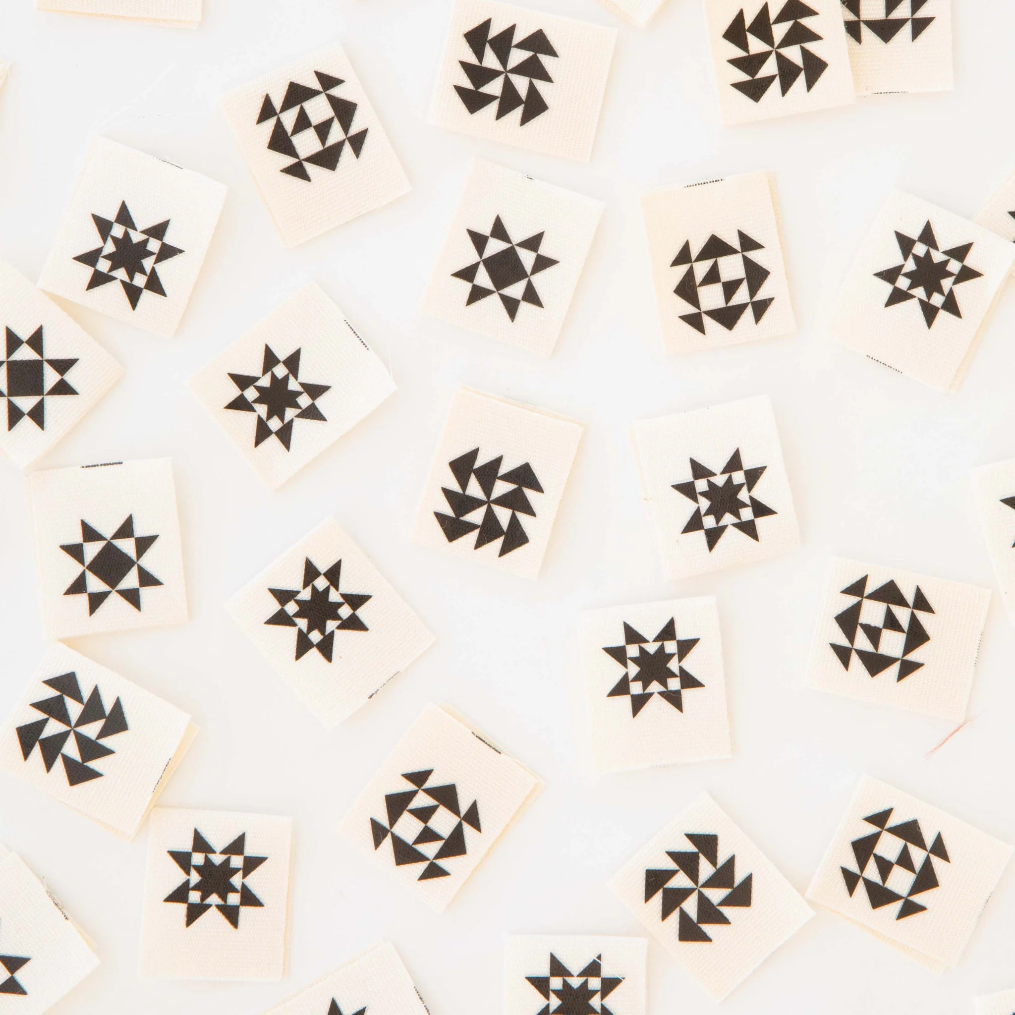 Black Quilt Block, Woven Label - Image 3