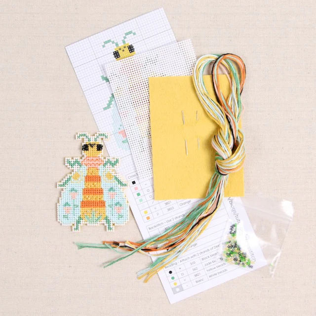 Blooming Bugs Bee Cross Stitch Kit - Image 3