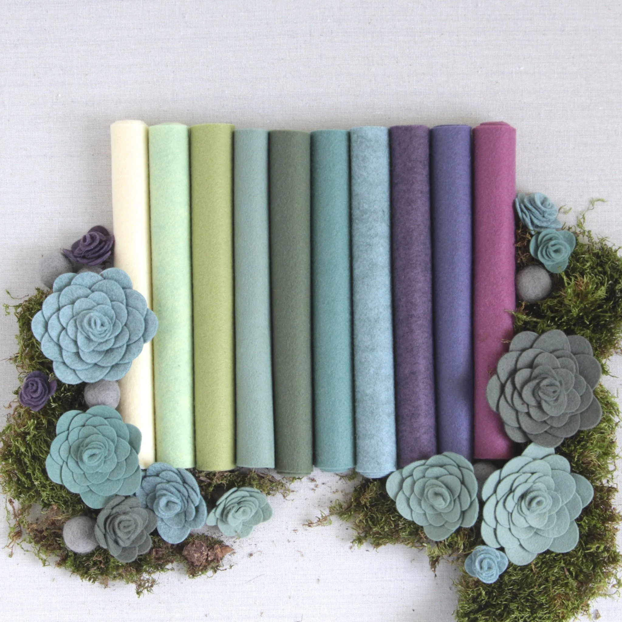 Blue Spruce Wool Blend Felt - Image 3