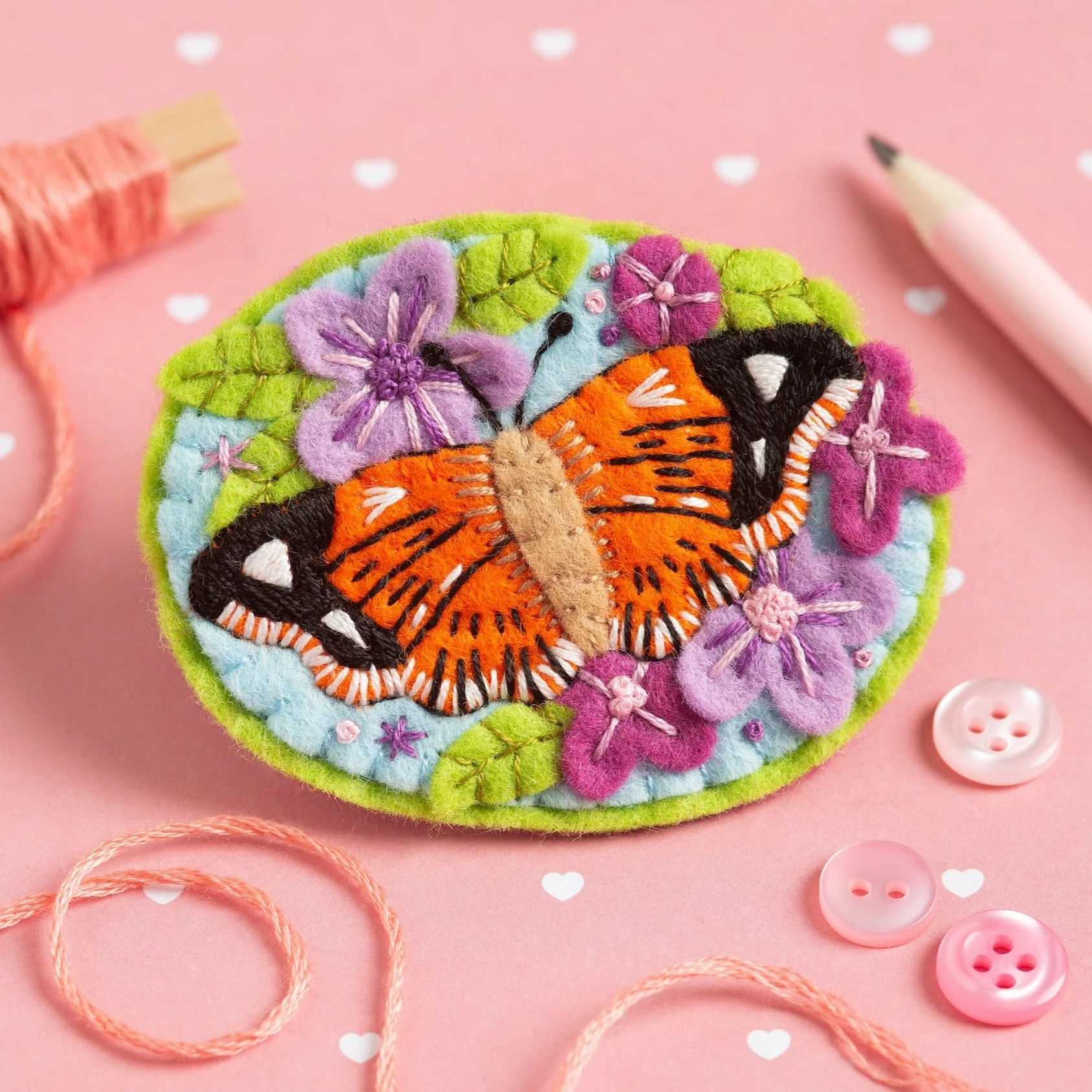 Butterfly Brooch Felt Craft Kit - Image 3