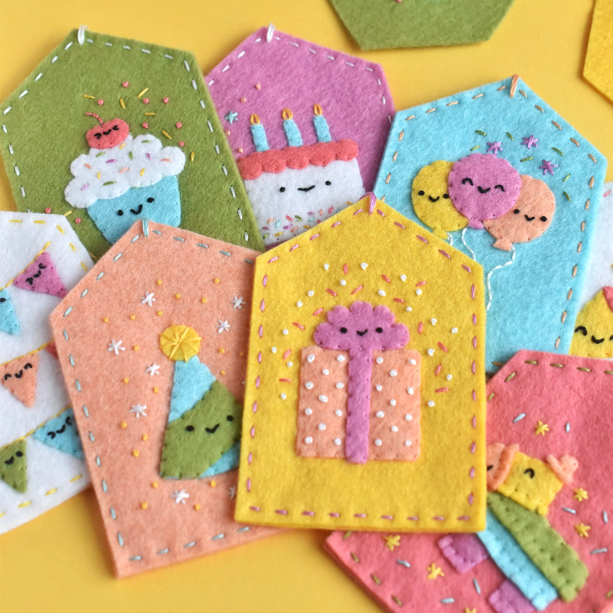 Celebrate Happy Felt Ornament Pattern - Image 2