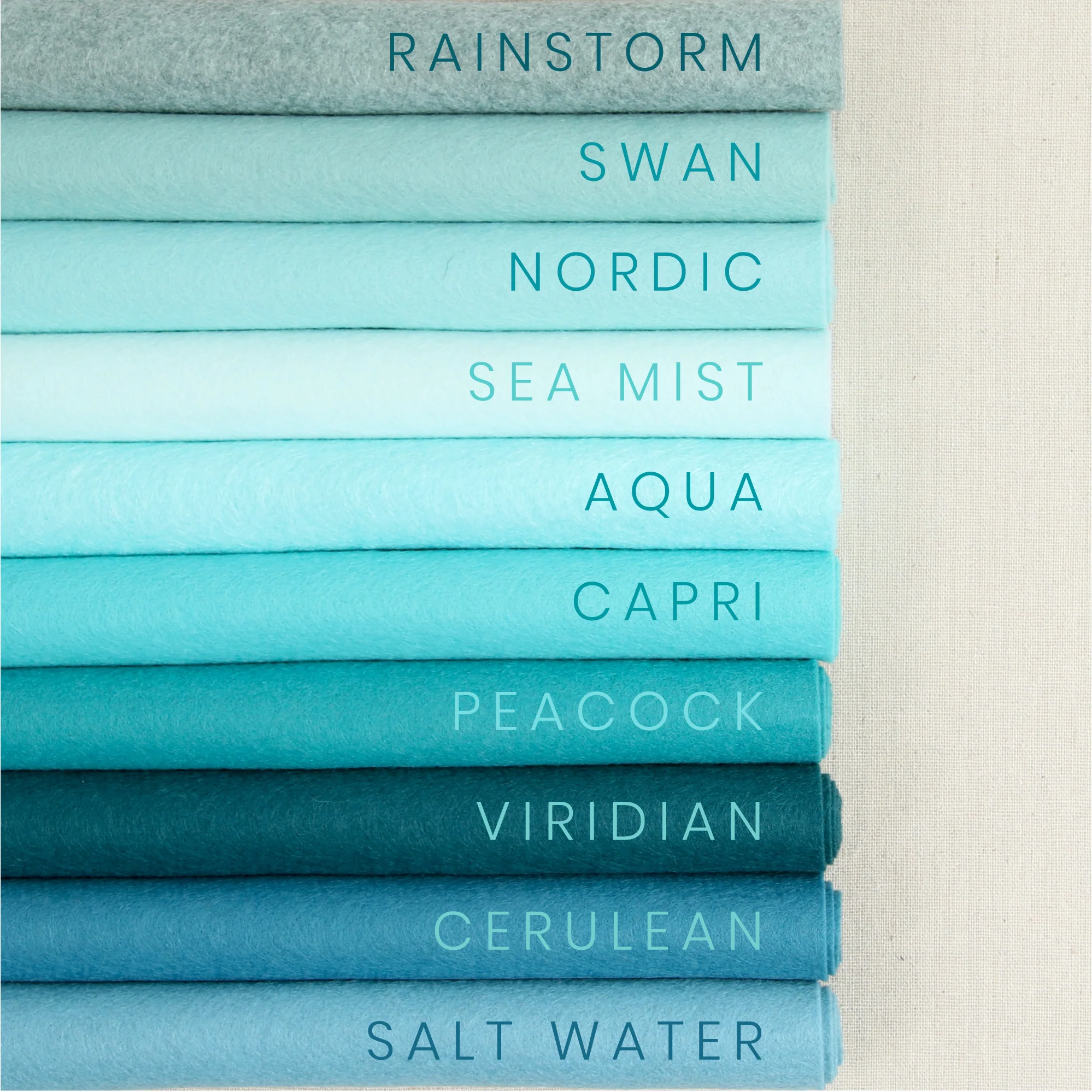 Cerulean Pure Wool Felt - Image 3