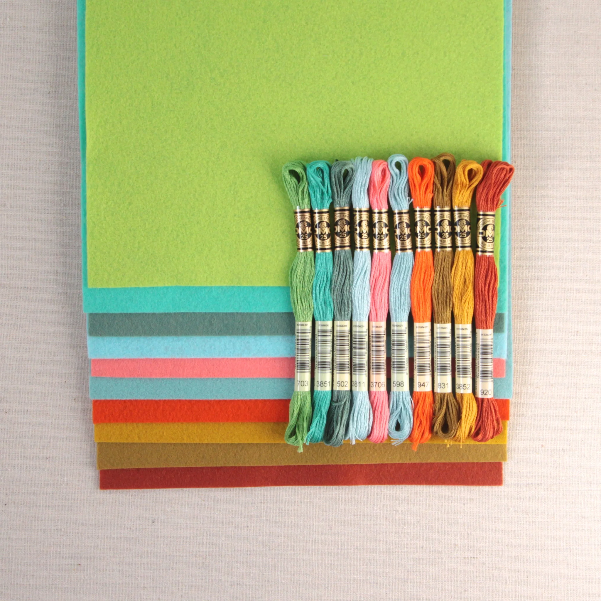 Chartreuse Wool Blend Felt - Image 3