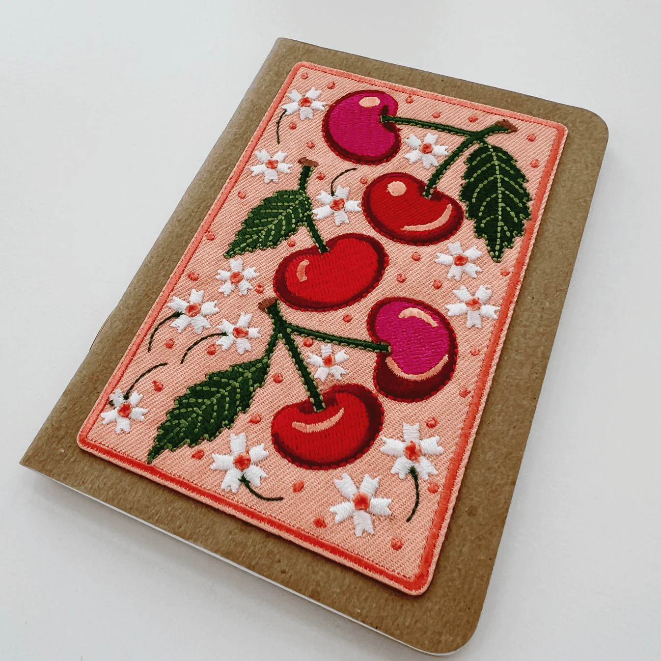 Cherries Embroidery Pocket Notebook - Image 3