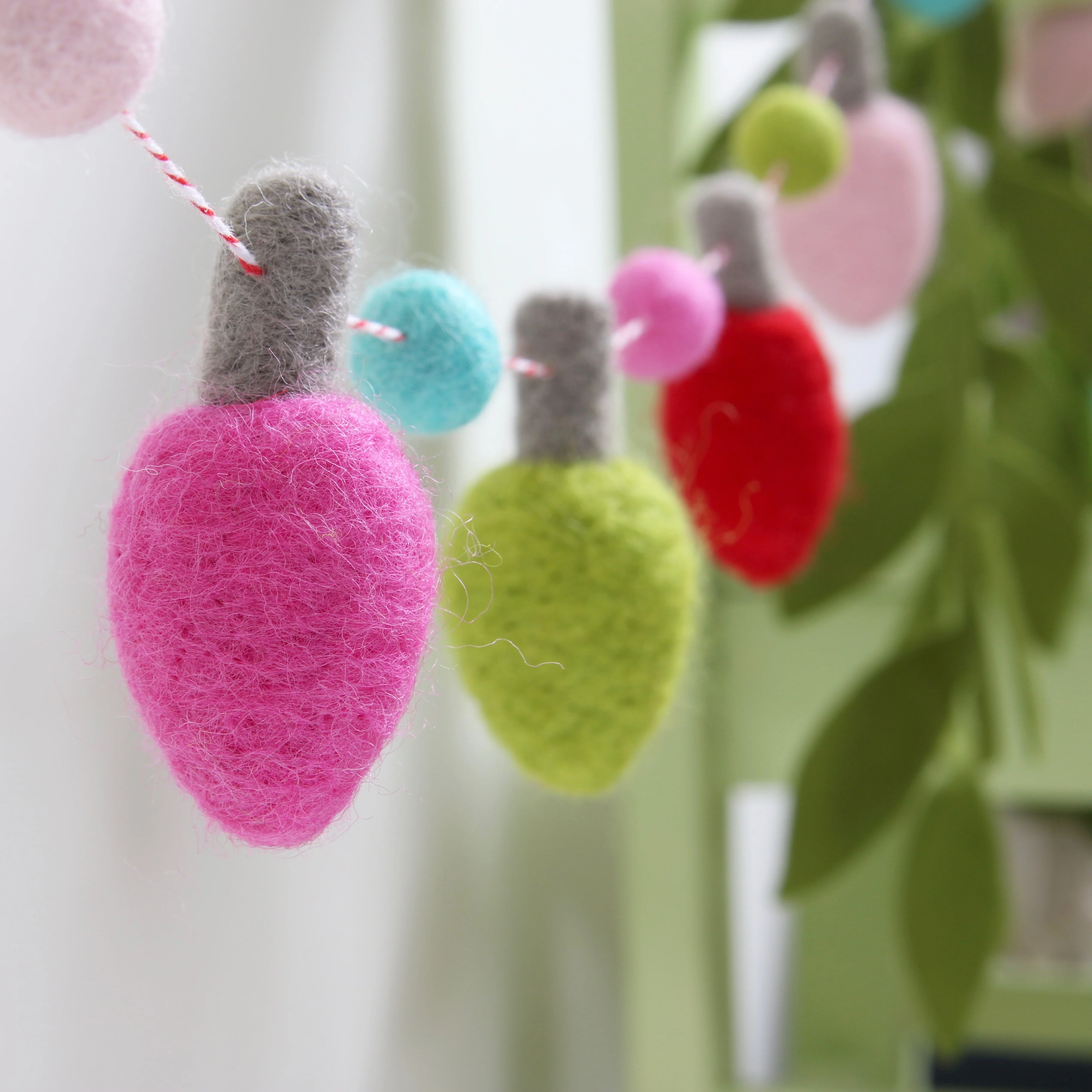 Silver Tip Holiday Lights, Felt Shapes - Image 3