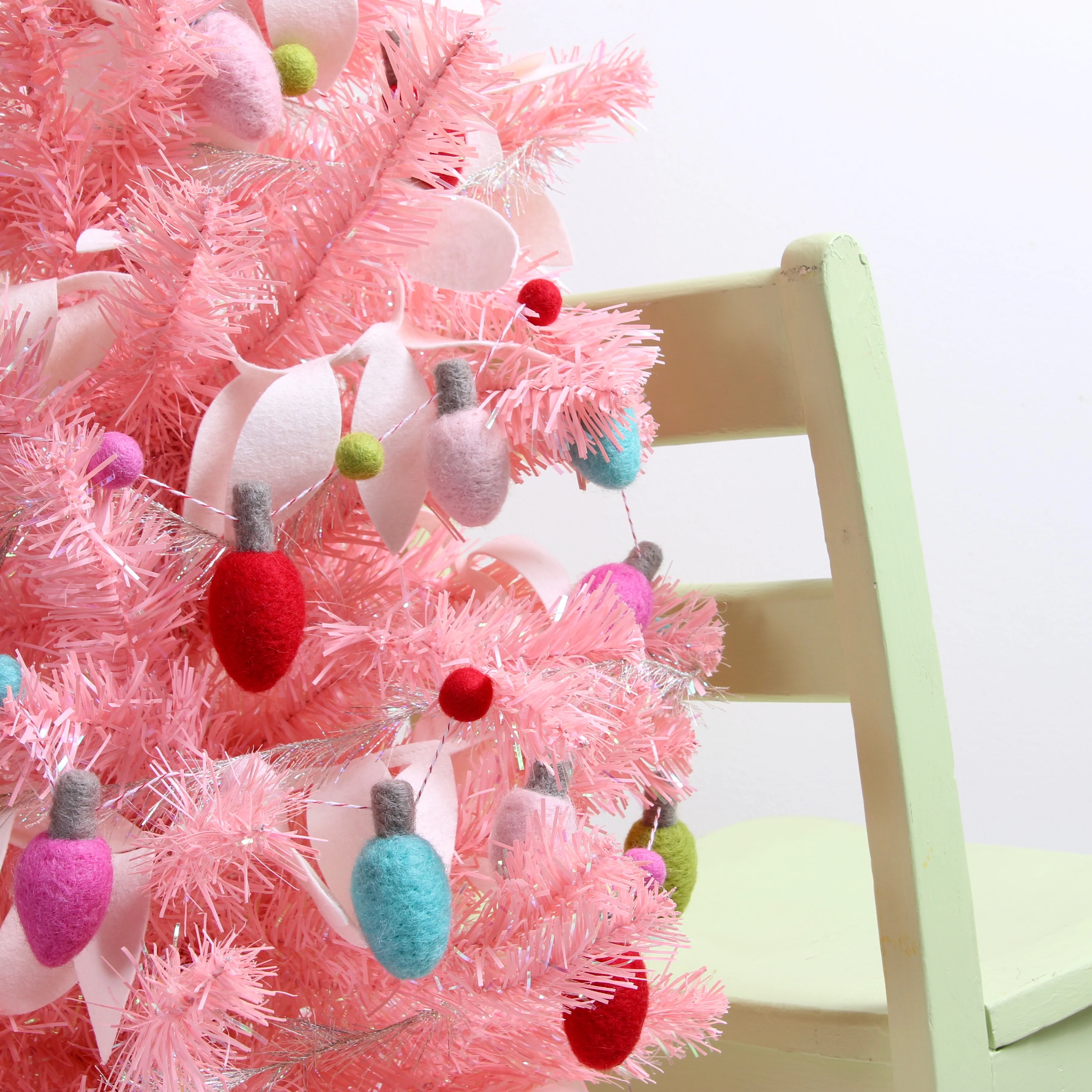 Silver Tip Holiday Lights, Felt Shapes - Image 6