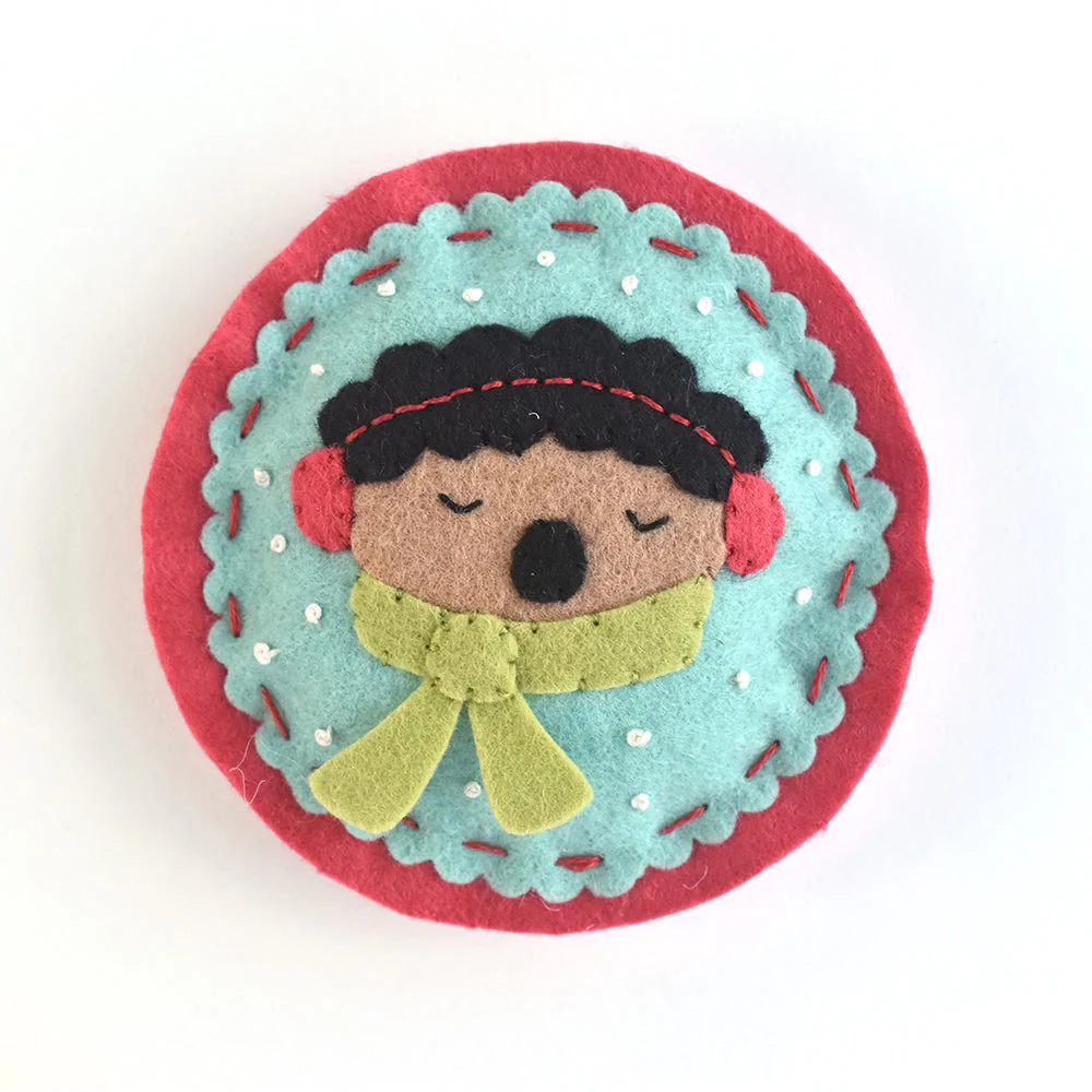 Classic Christmas Felt Ornaments Pattern, Wild Olive - Image 4