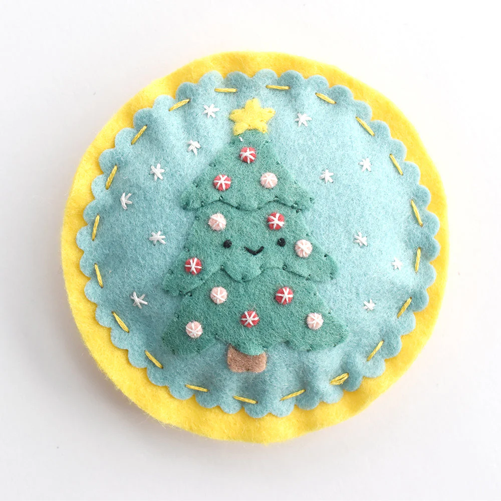 Classic Christmas Felt Ornaments Pattern, Wild Olive - Image 5