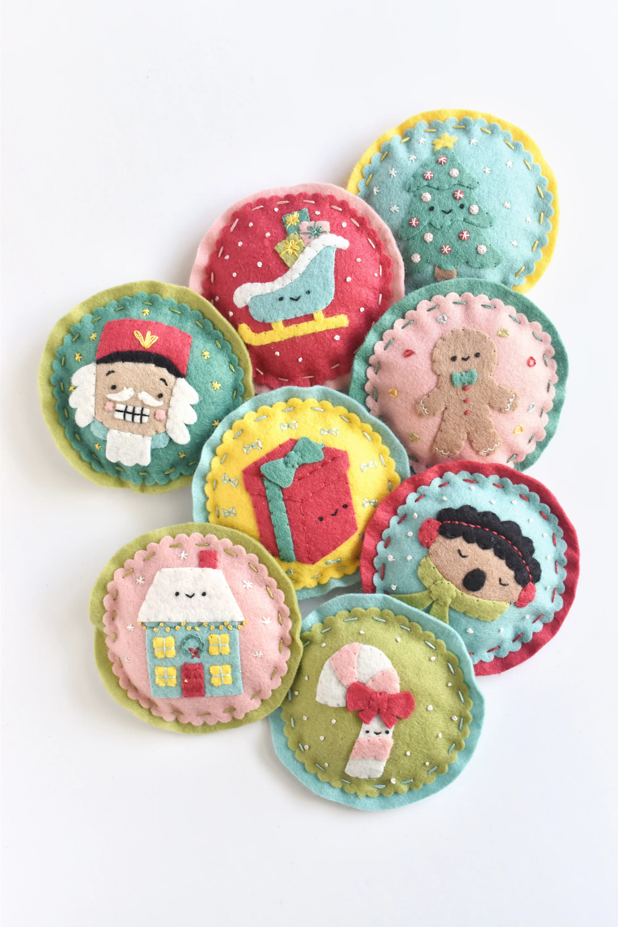 Classic Christmas Felt Ornaments Pattern, Wild Olive - Image 8