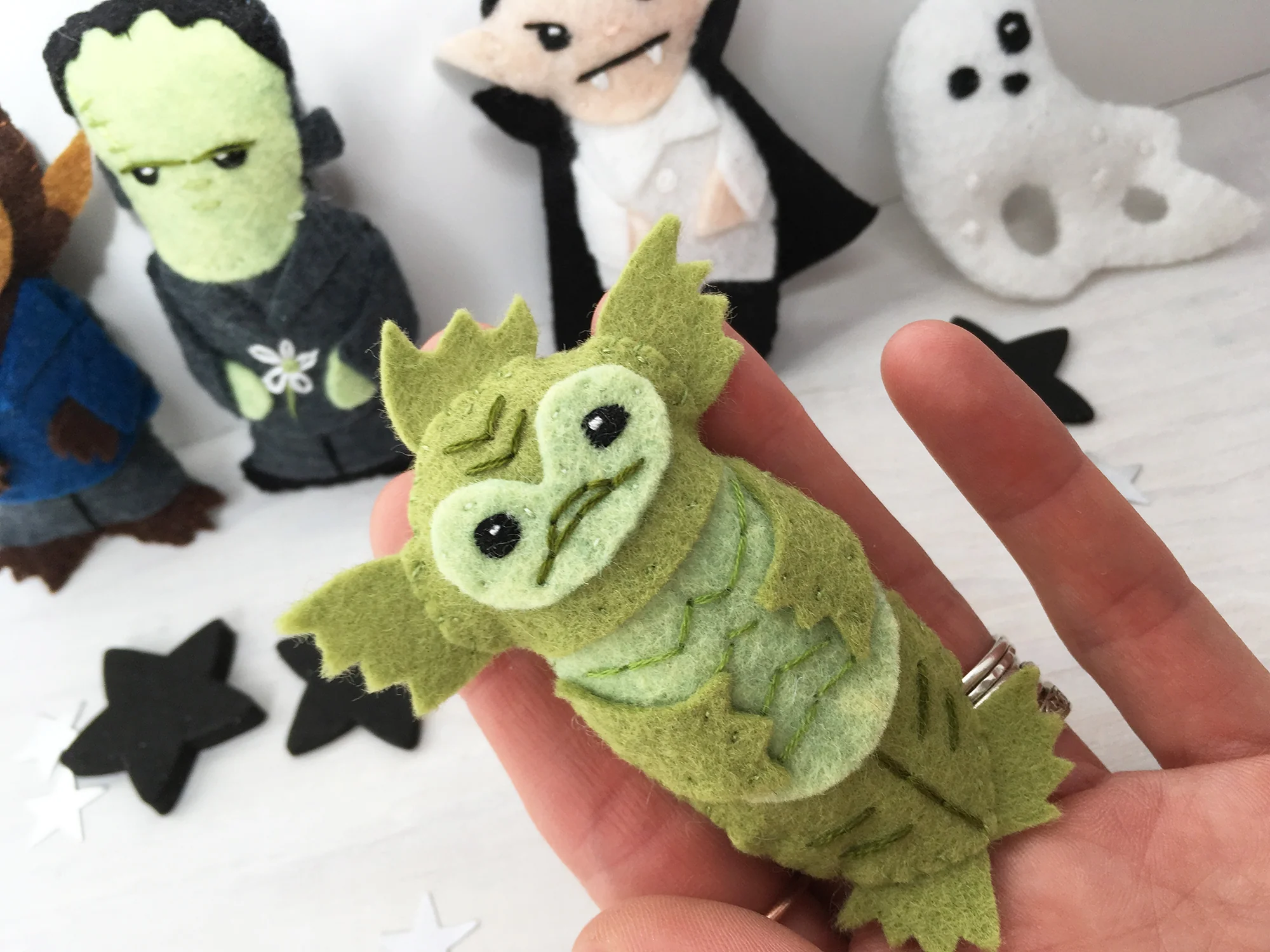 Classic Movie Monsters Felt Pattern - Image 3