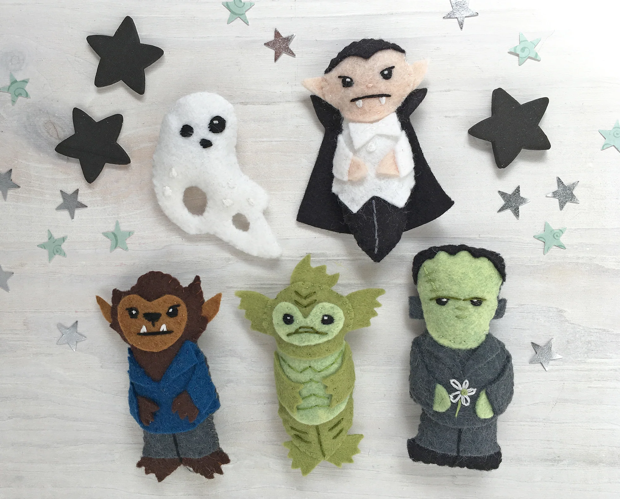 Classic Movie Monsters Felt Pattern - Image 5