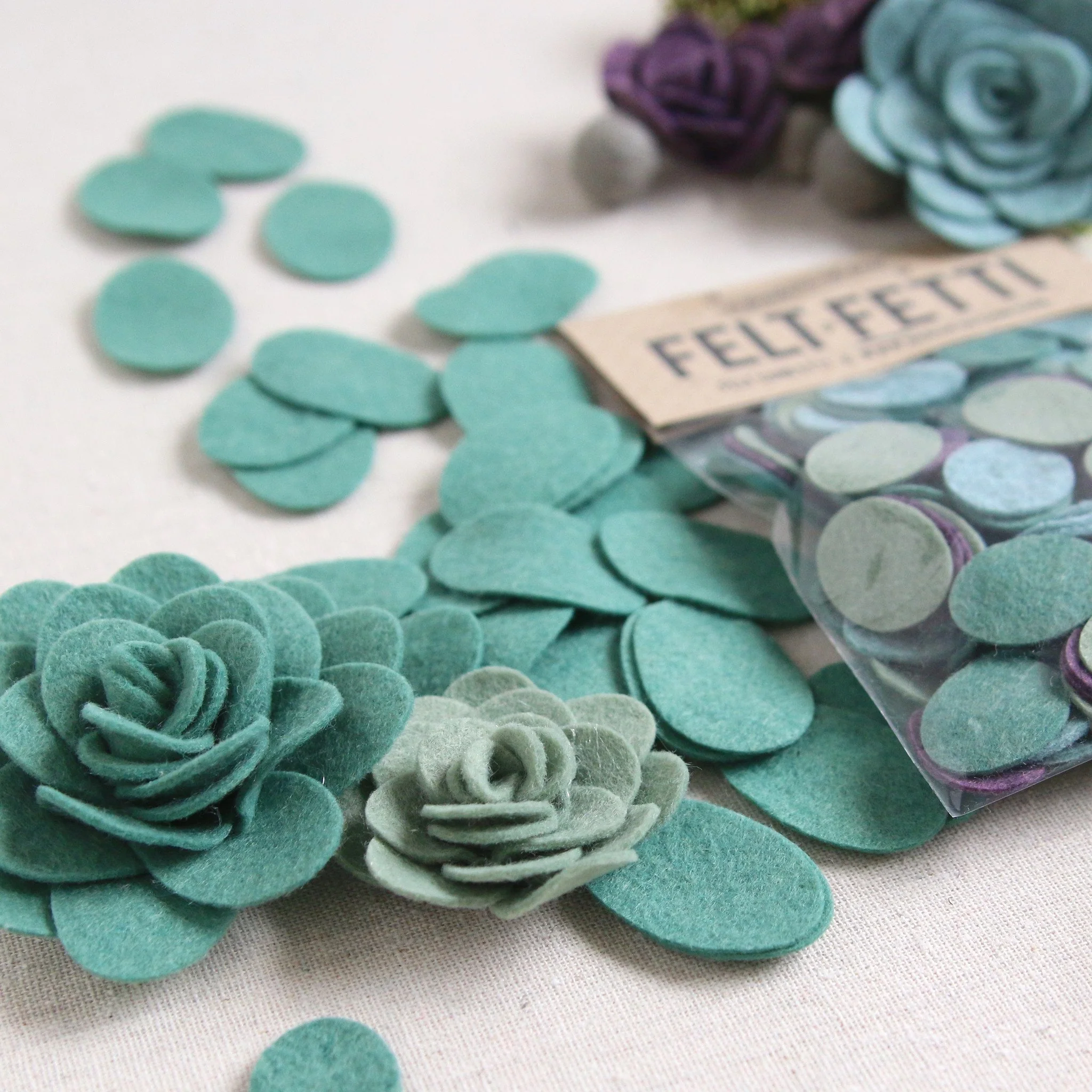 Felt-fetti Ovals, die cut shapes - Image 3
