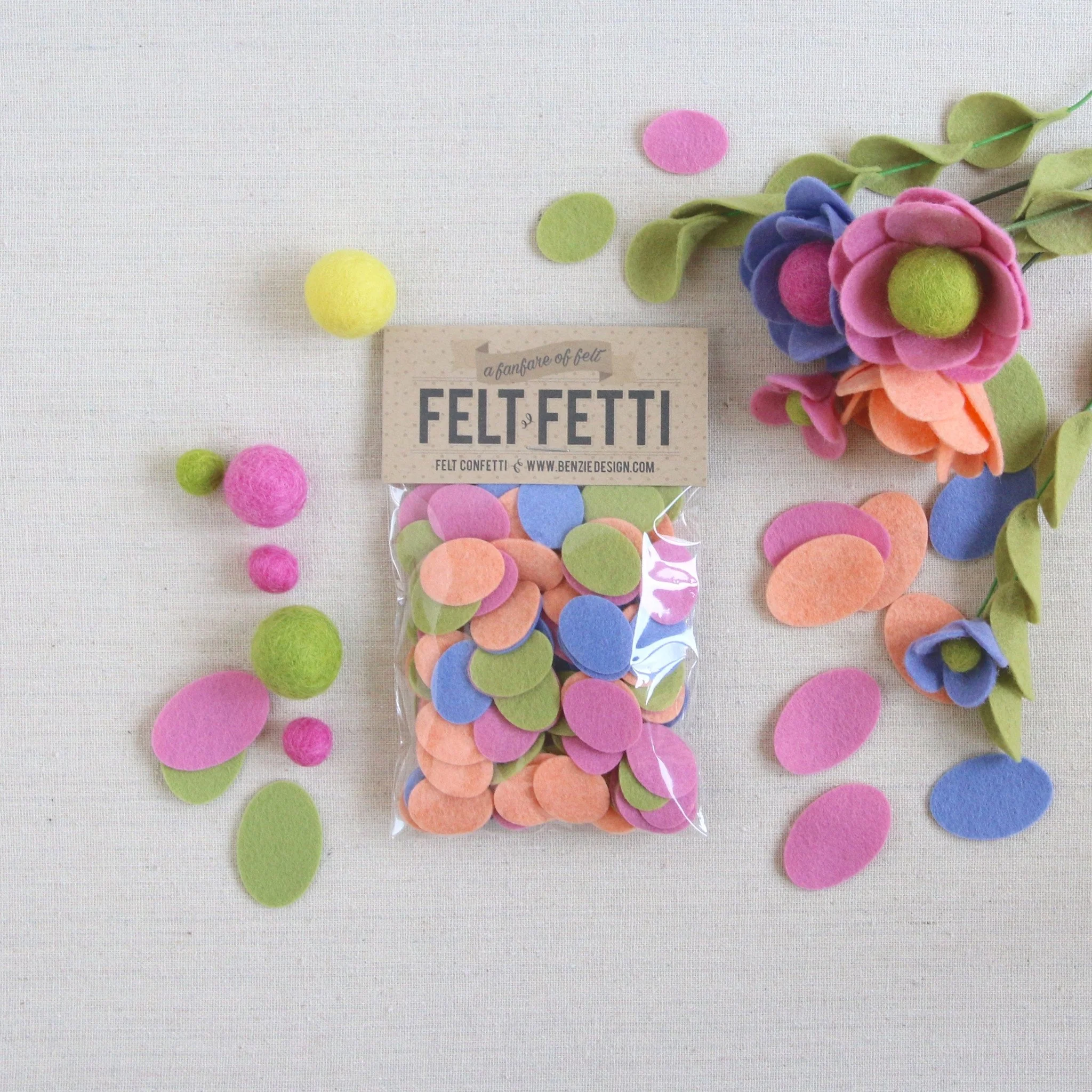 Felt-fetti Ovals, die cut shapes - Image 4
