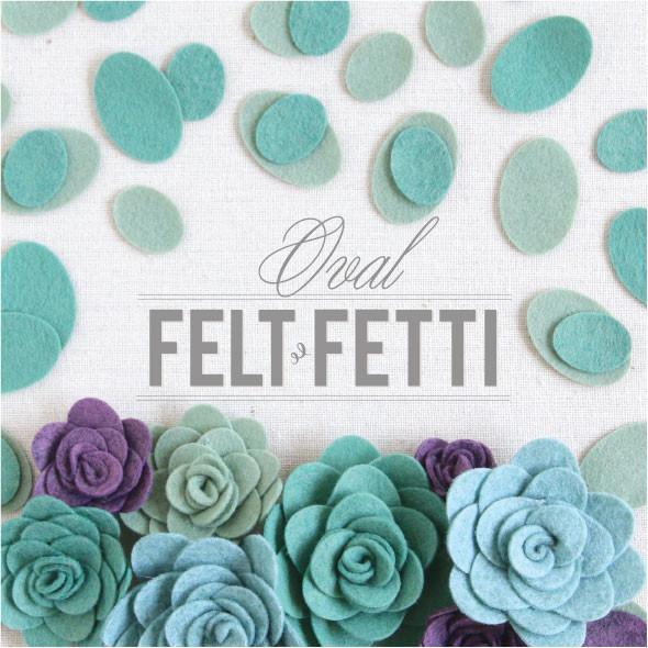 Felt-fetti Ovals, die cut shapes - Image 6
