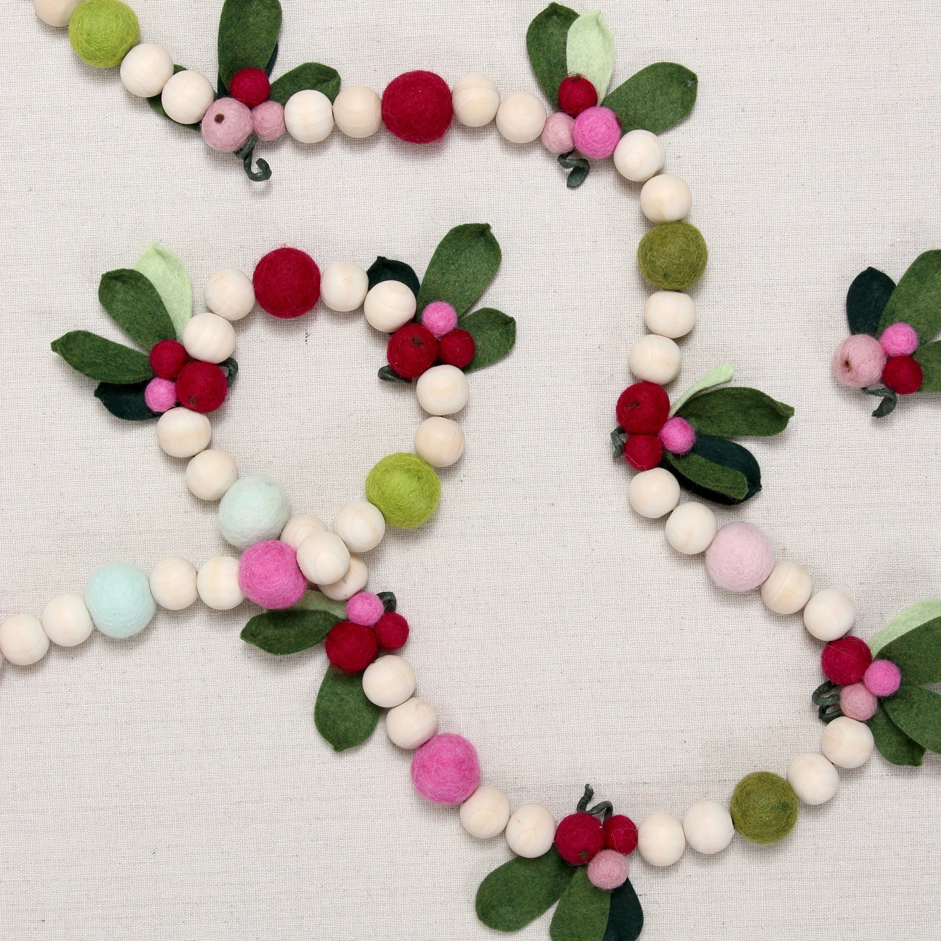 Cranberry Christmas Felt Balls - Image 4