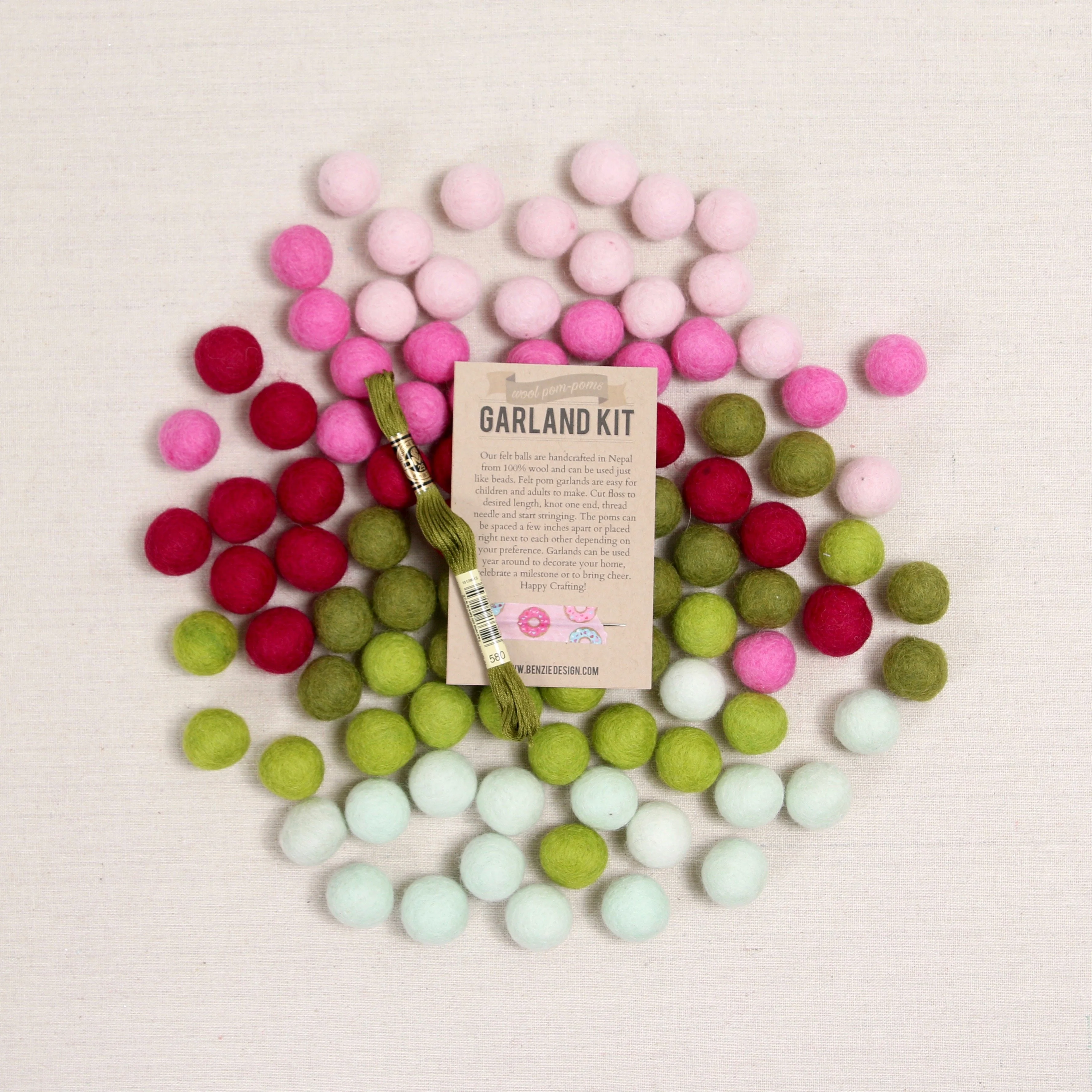 Cranberry Christmas Felt Balls - Image 6