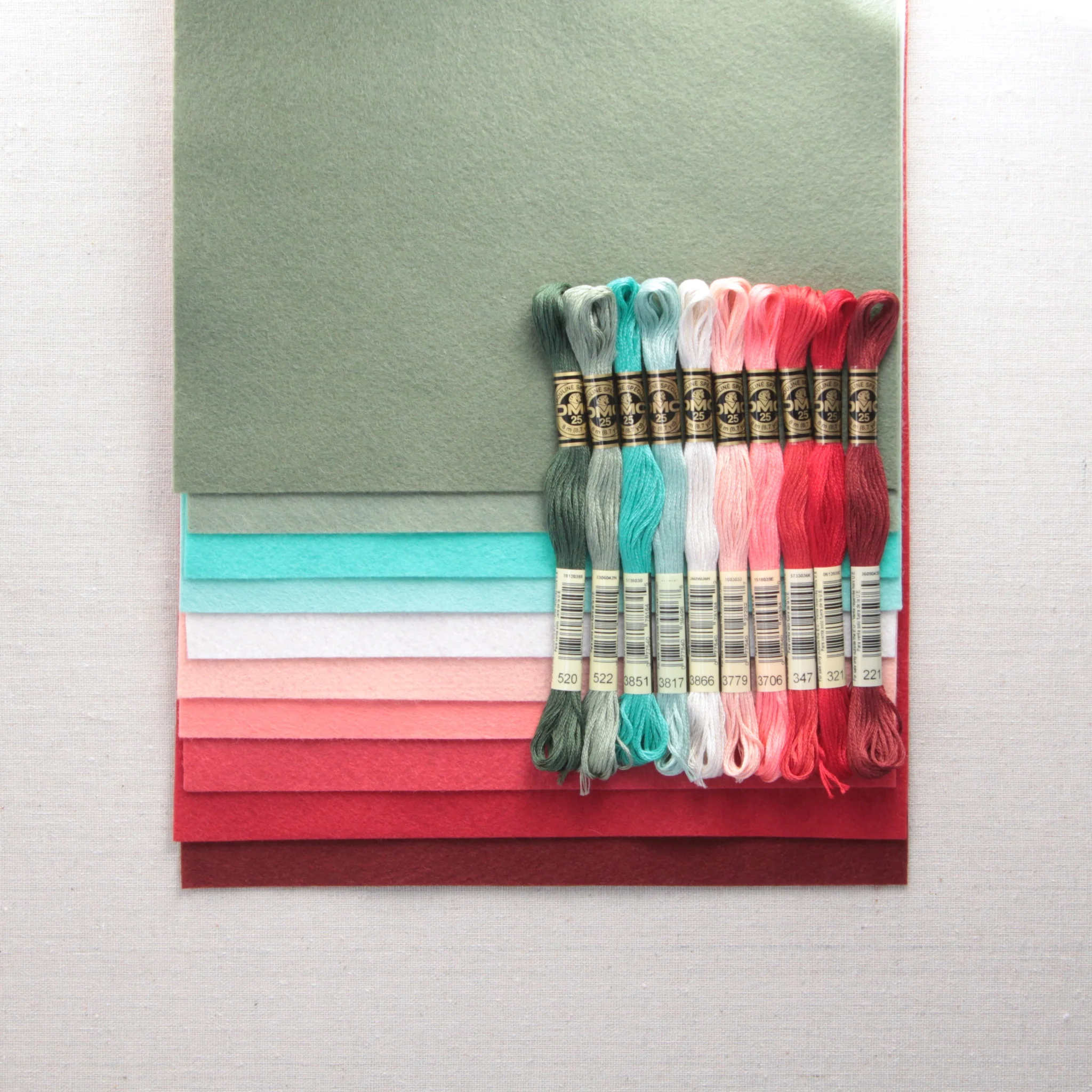 Crimson Wool Blend Felt - Image 3