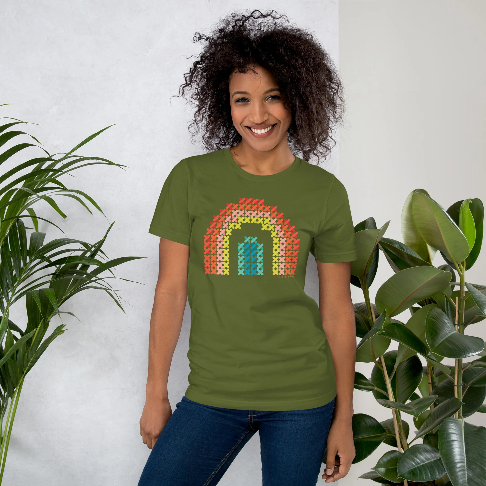 Cross Stitch Rainbow Tee - Image 2