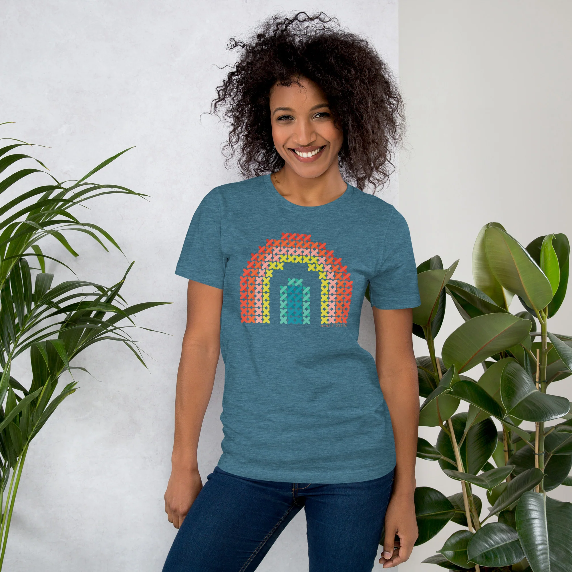 Cross Stitch Rainbow Tee - Image 3