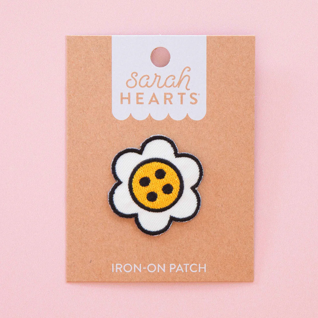 Daisy Button Iron-On Patch - Image 2