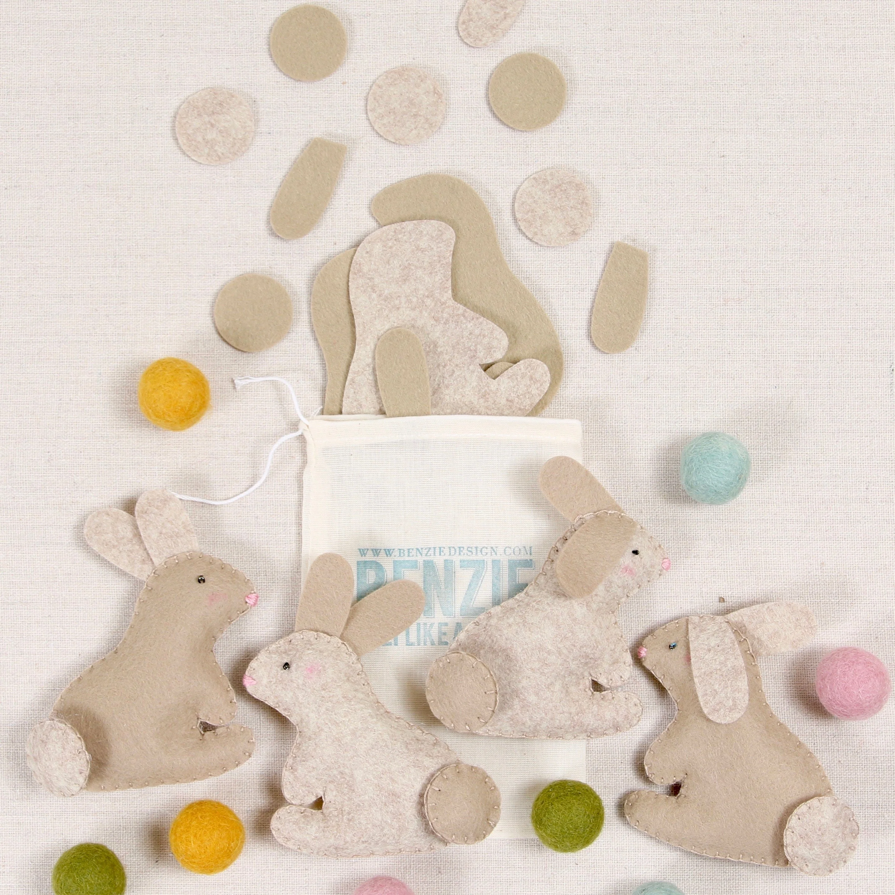 Felt-fetti Bunny, Die Cut Shapes - Image 3