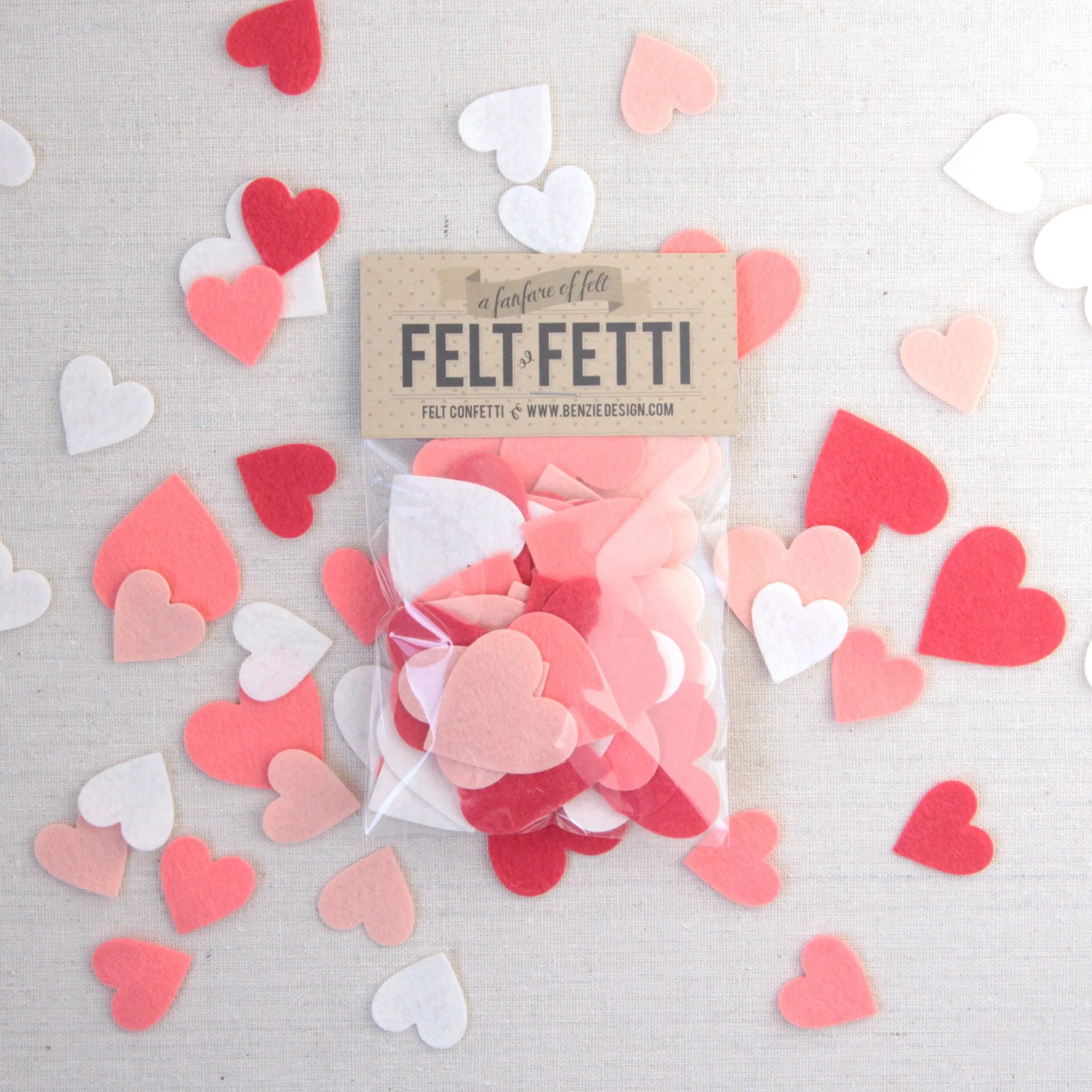 Felt-fetti Small Hearts, die cut shapes - Image 2