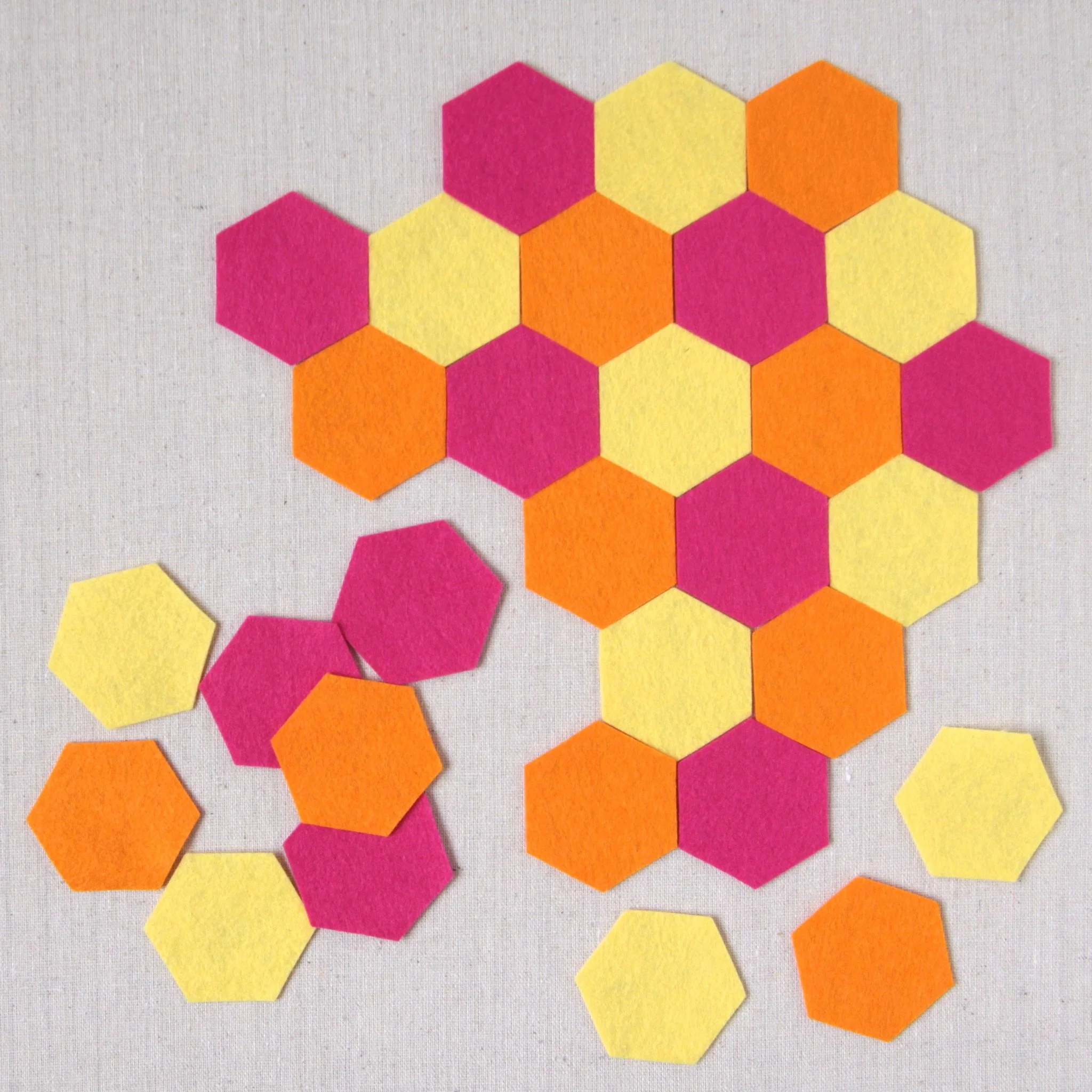 Felt-fetti Hexagons, die cut shapes - Image 2