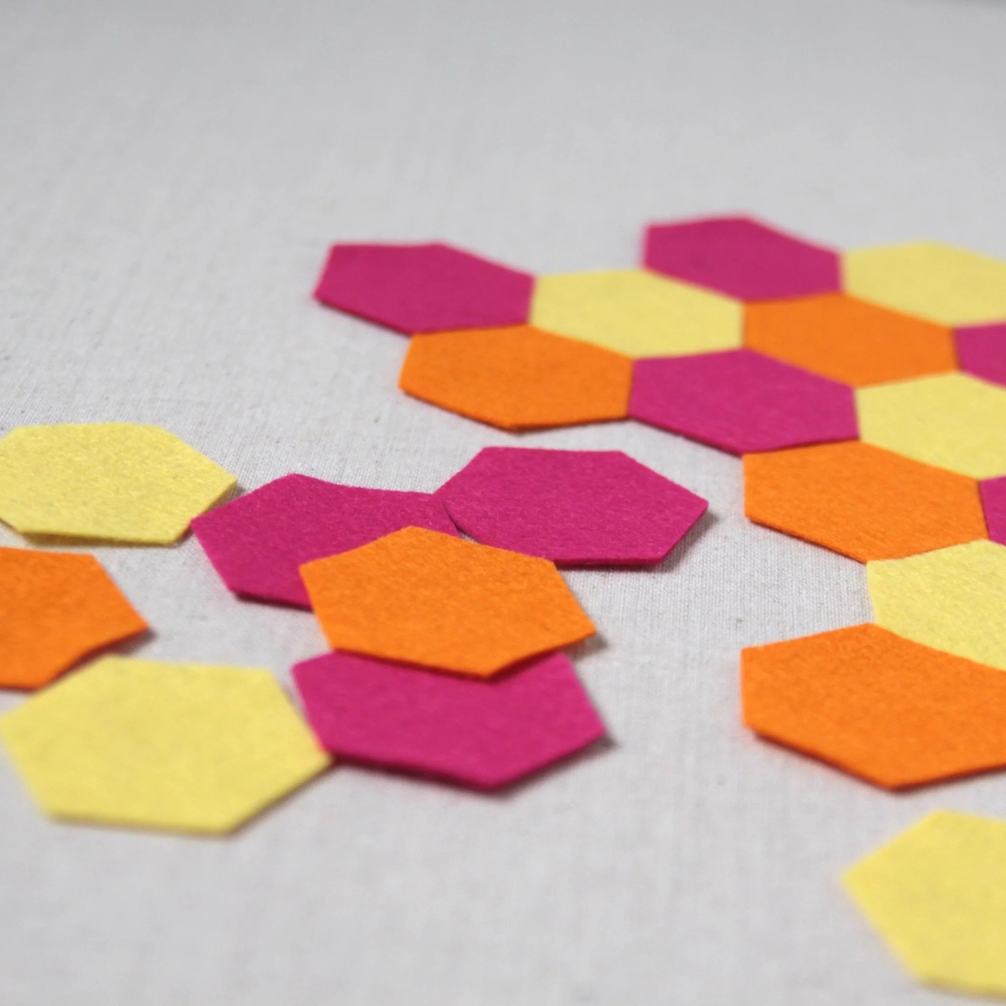 Felt-fetti Hexagons, die cut shapes - Image 3
