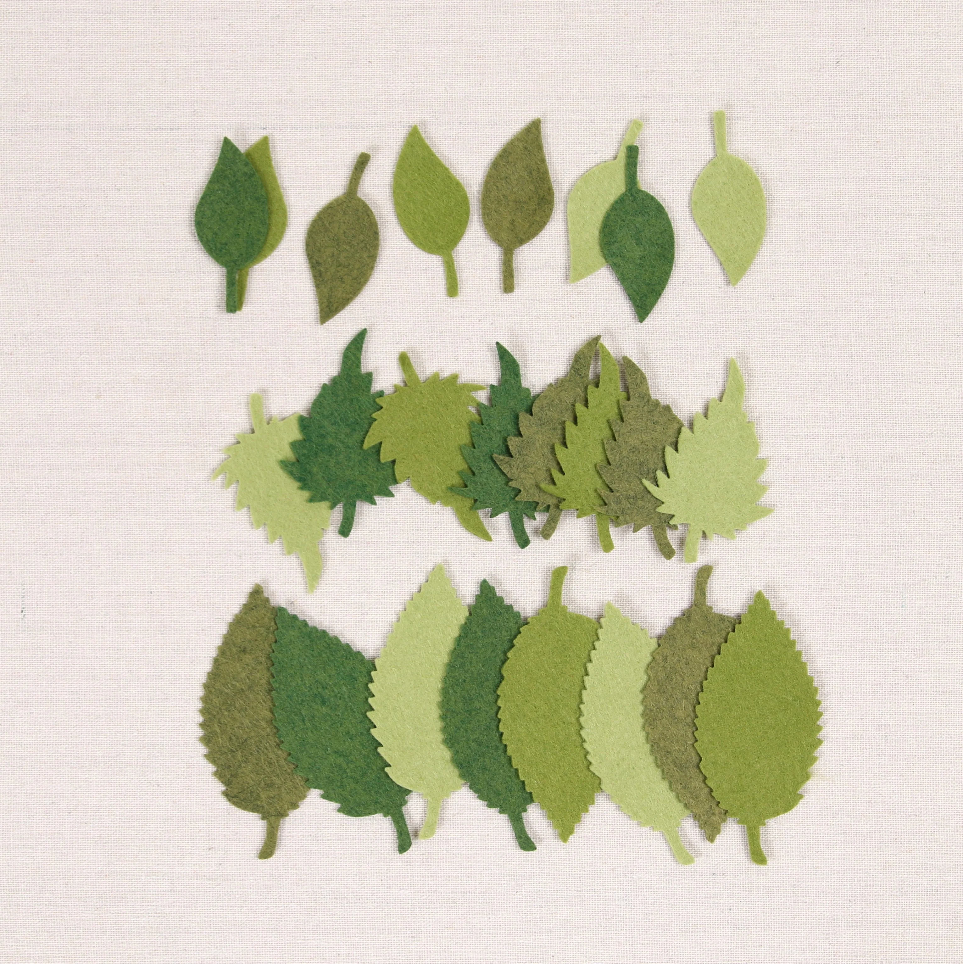 Felt-fetti Small Leaves, die cut shapes - Image 2
