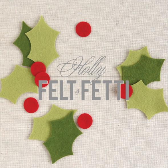 Felt-fetti Holly, die cut shapes - Image 2