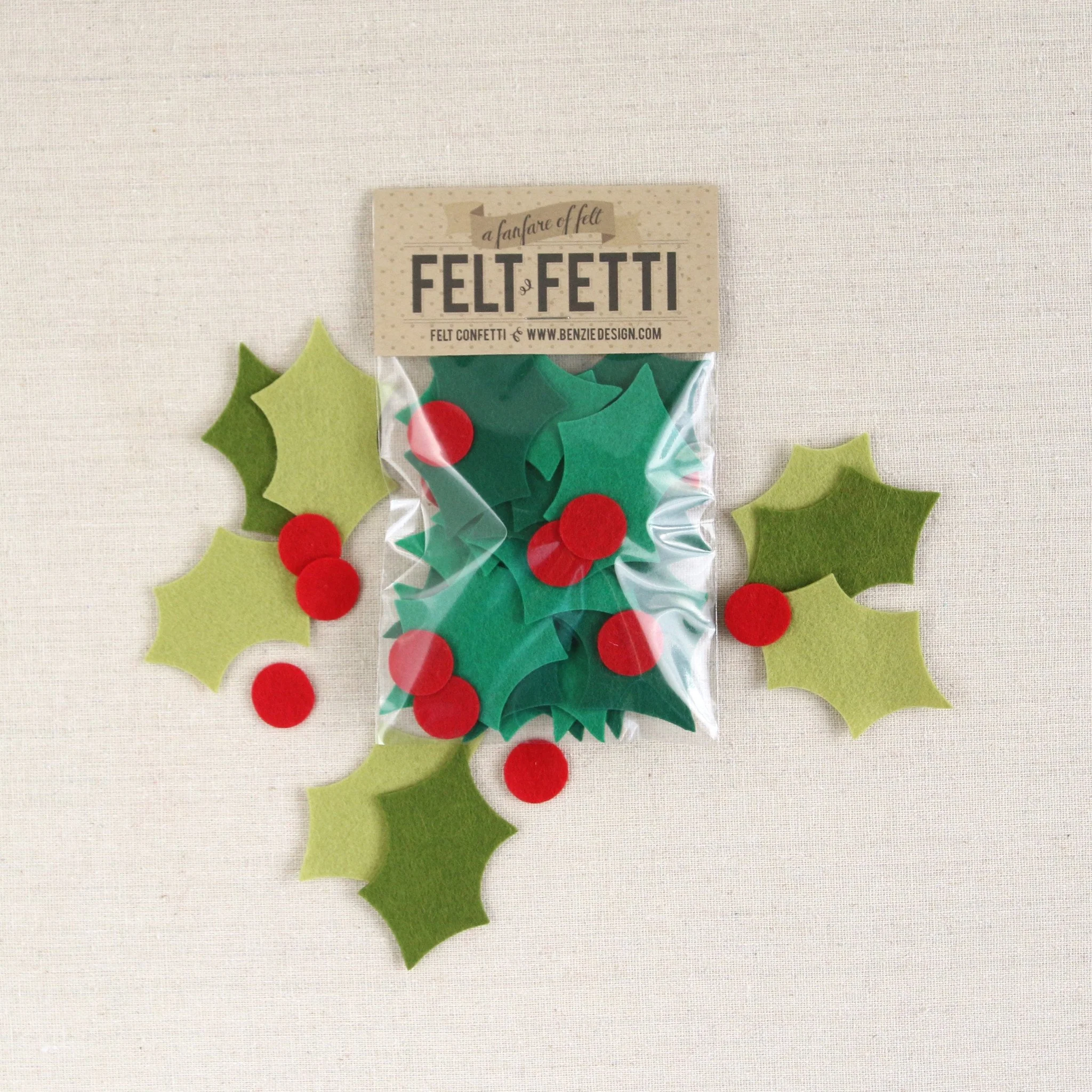 Felt-fetti Holly, die cut shapes - Image 3