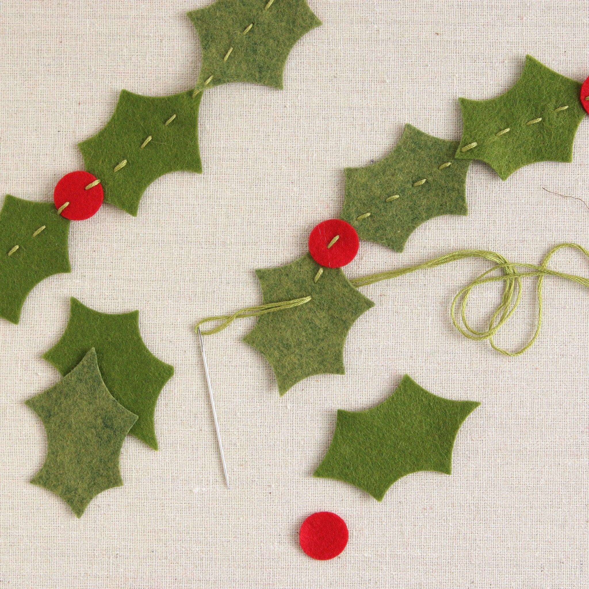 Felt-fetti Holly, die cut shapes - Image 4