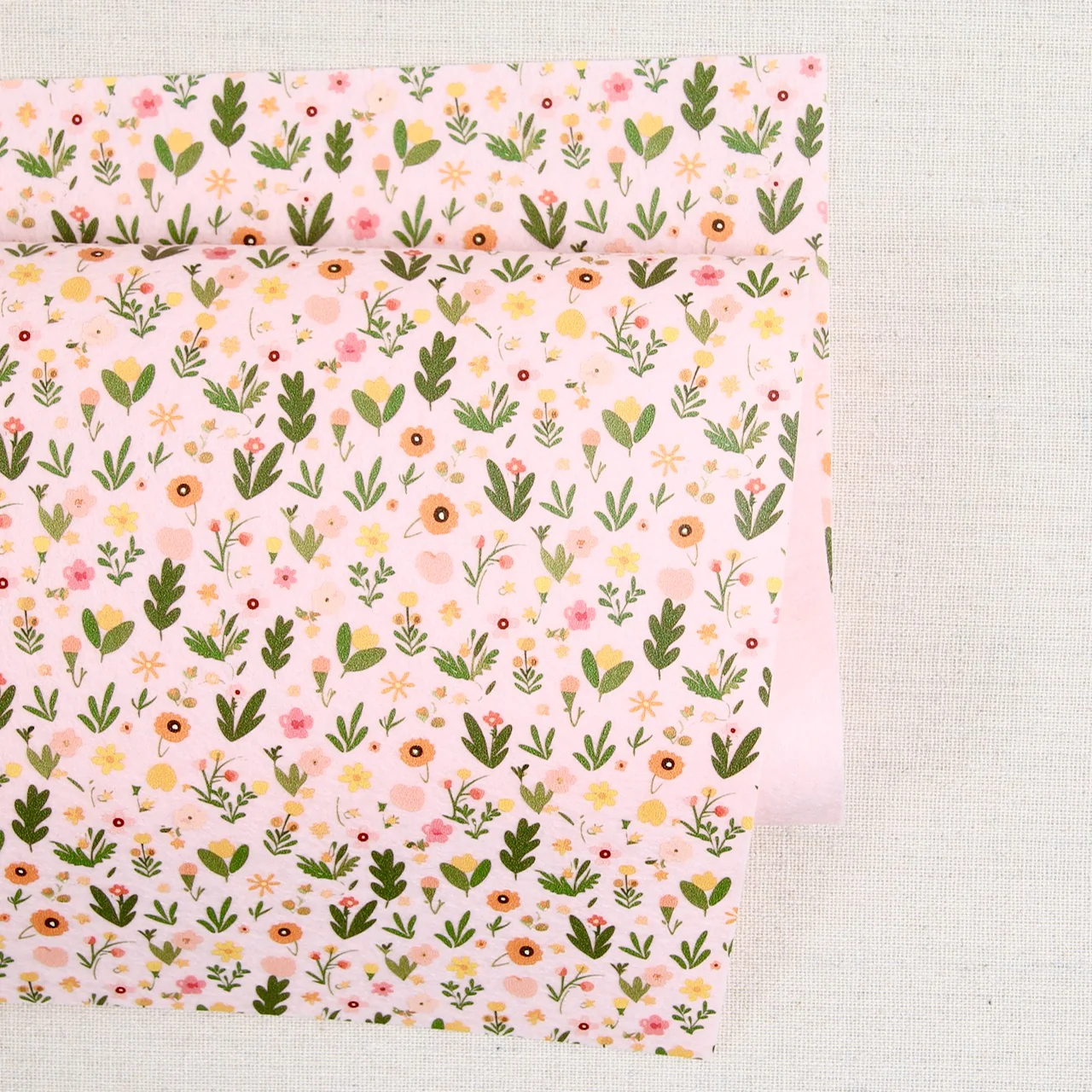 Floral Finesse in Pink Felt - Image 2