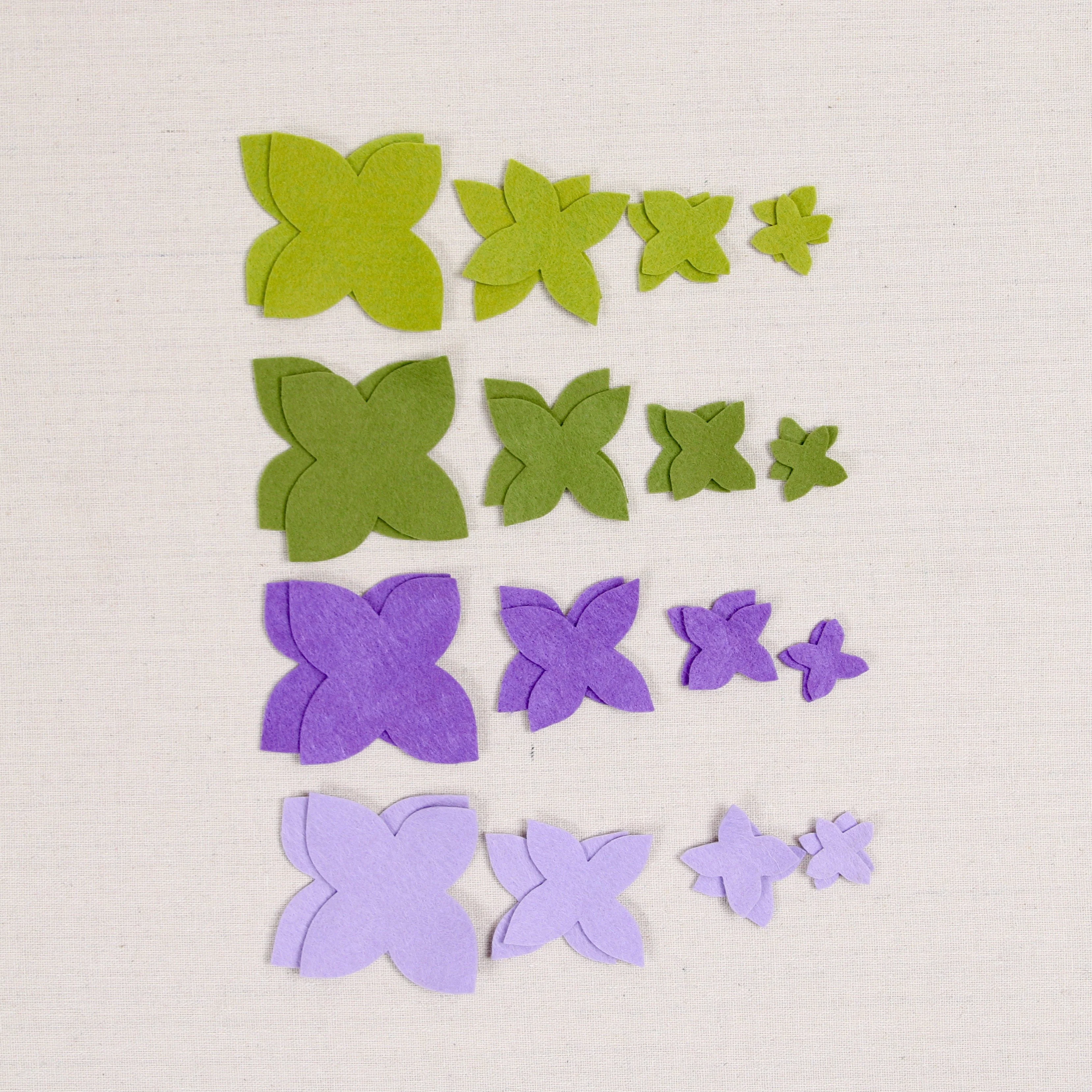 Felt-fetti Flower Sepals, die cut shapes - Image 2