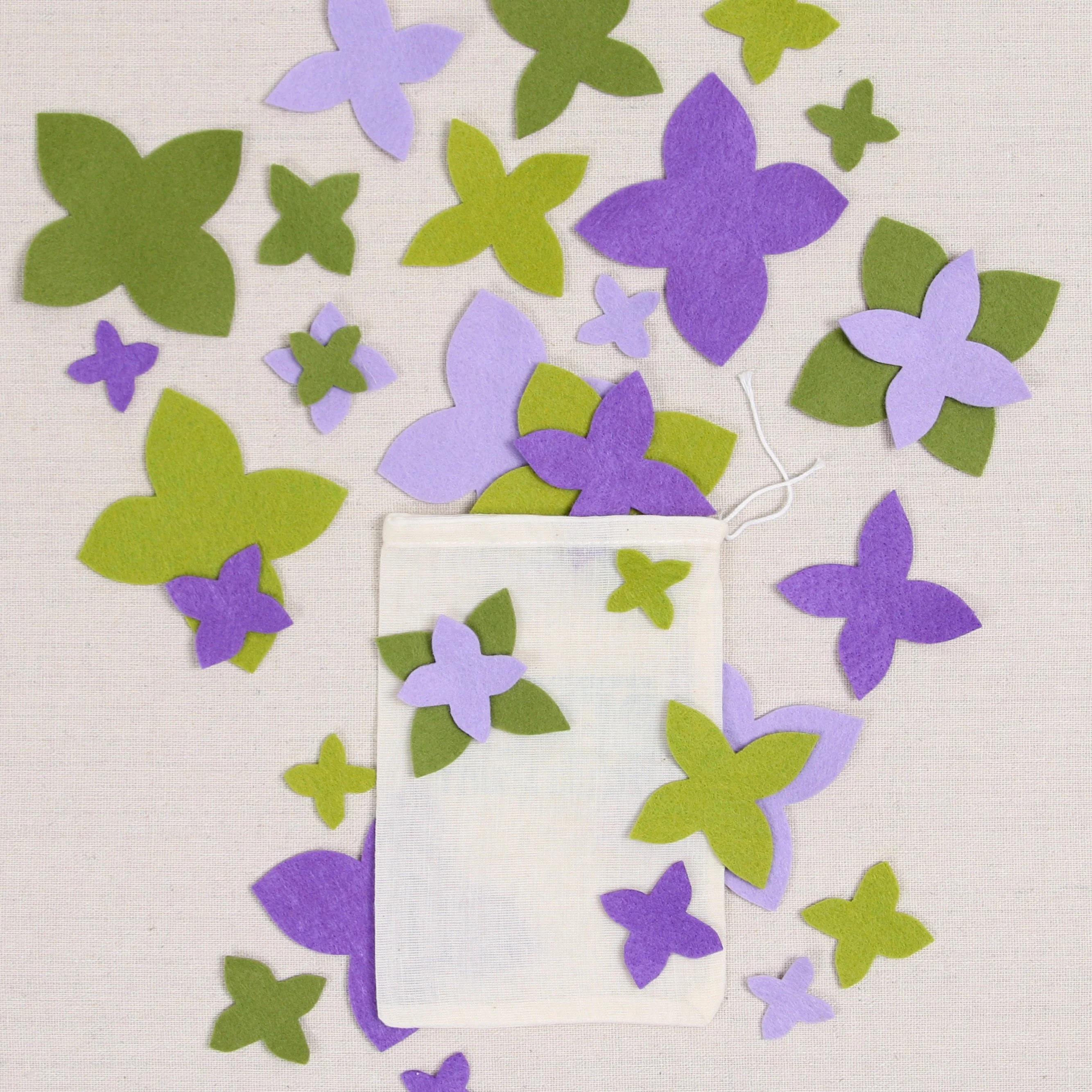 Felt-fetti Flower Sepals, die cut shapes - Image 3
