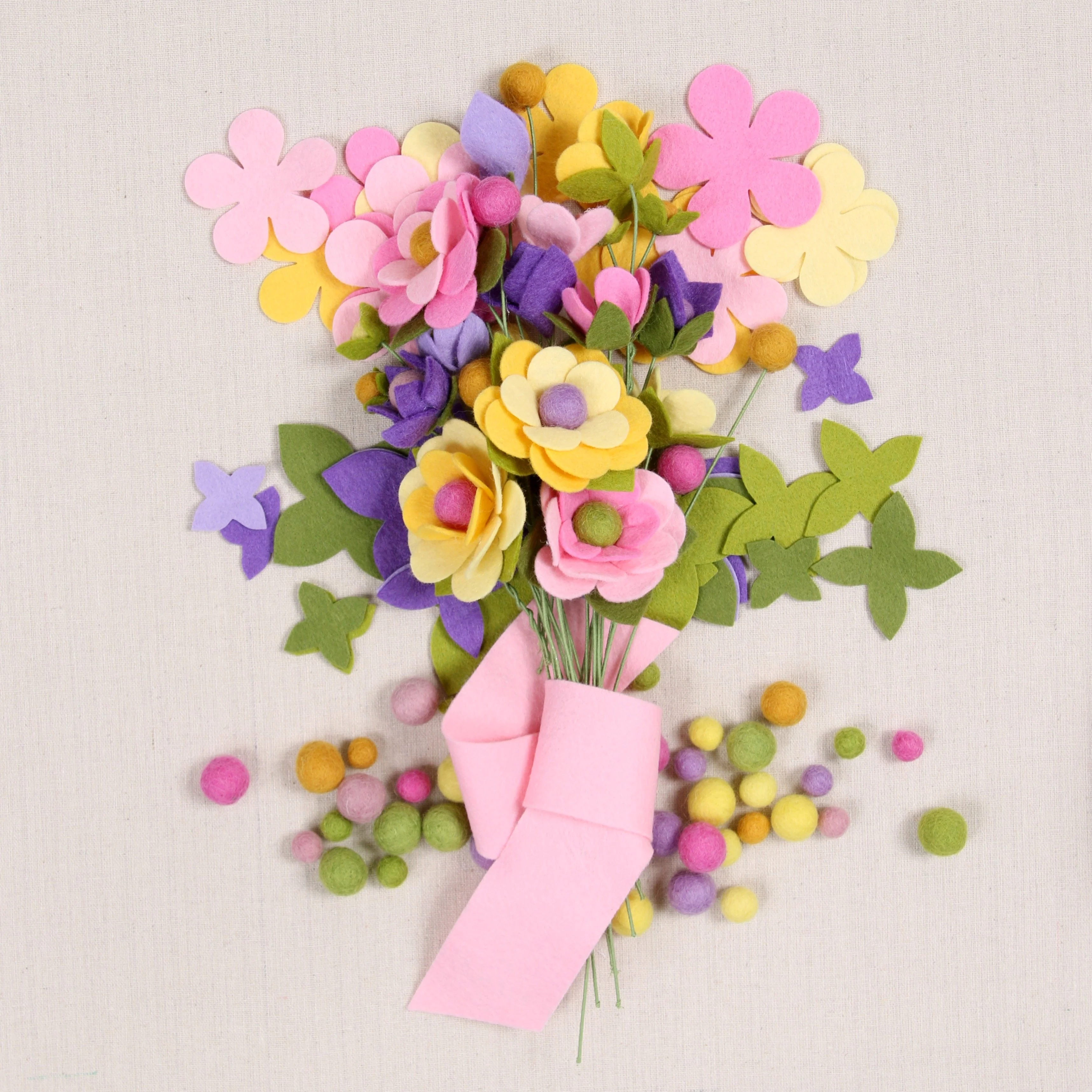Felt-fetti Flower Sepals, die cut shapes - Image 4