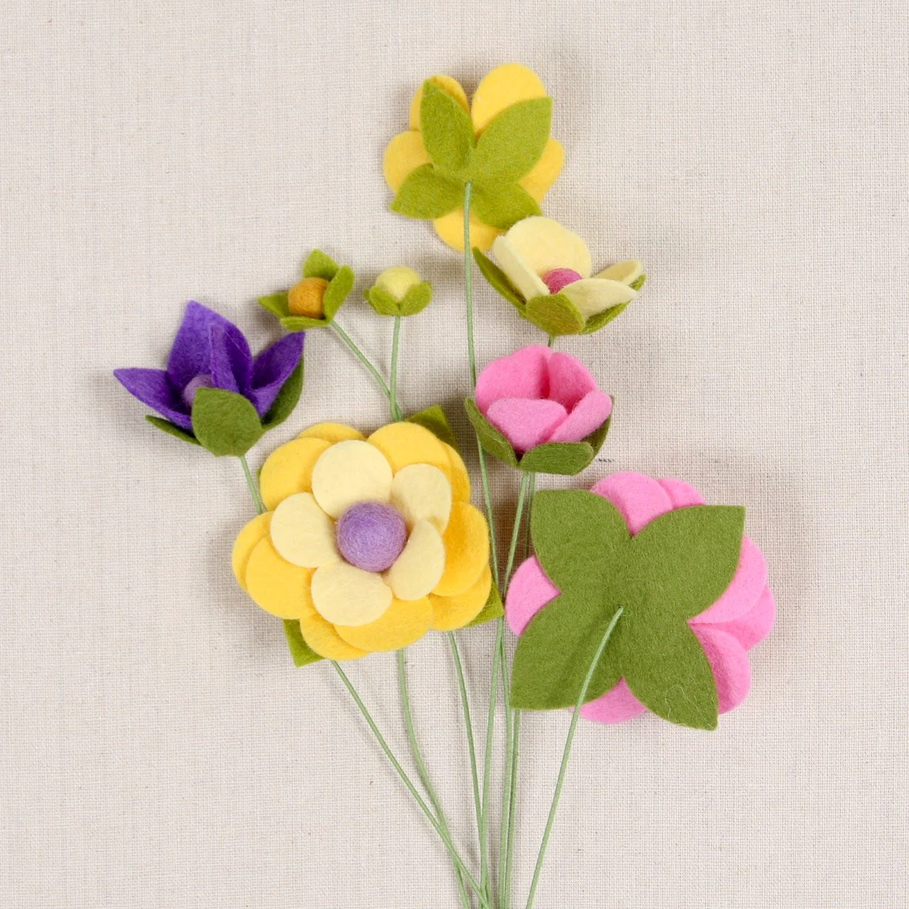 Felt-fetti Flower Sepals, die cut shapes - Image 5