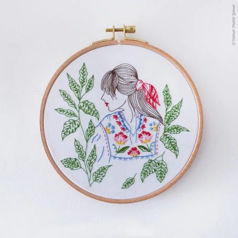 Folklore Lady, 6" Embroidery Kit - Image 5