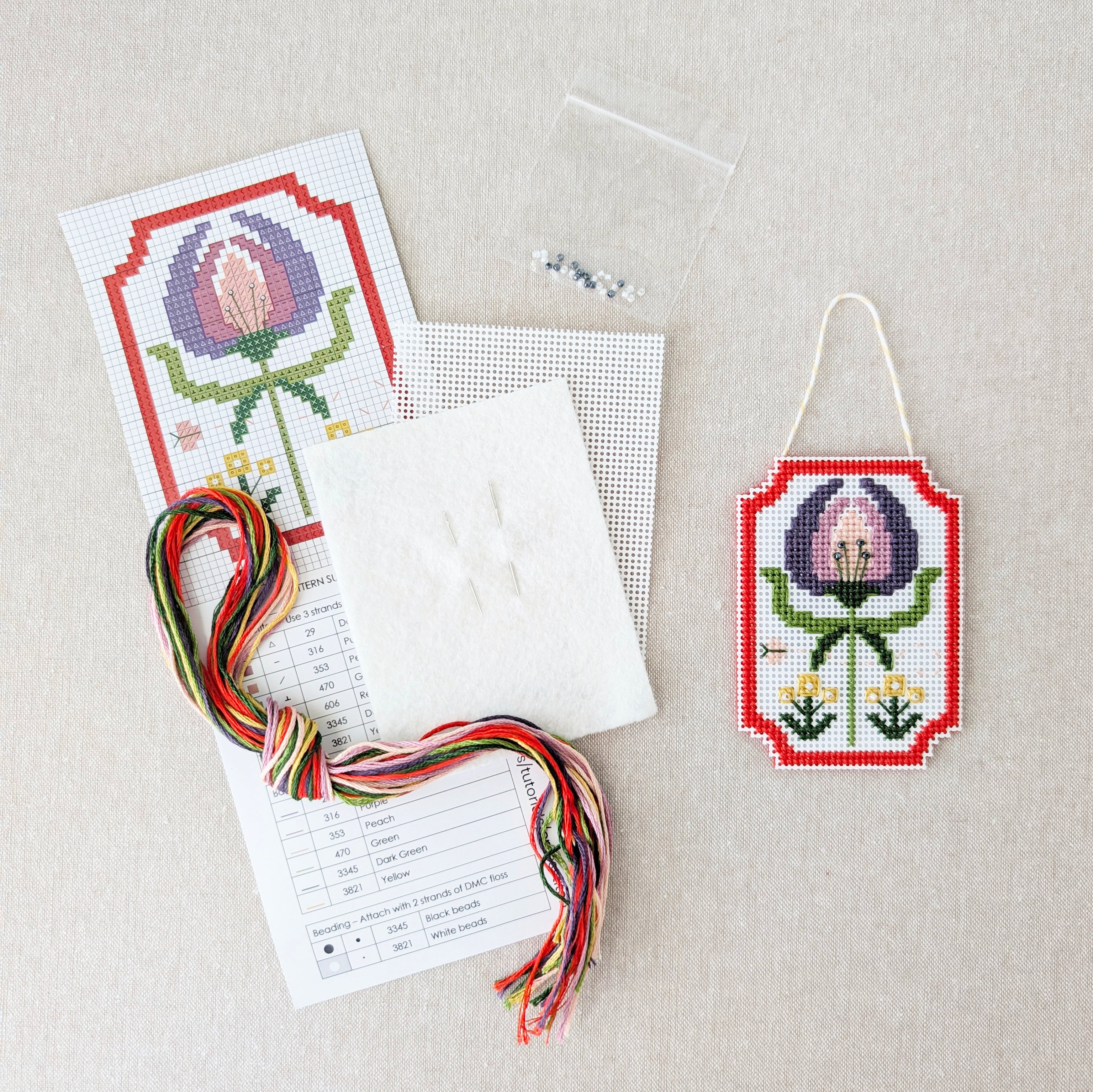 Framed Florals Crocus Cross Stitch Kit - Image 2