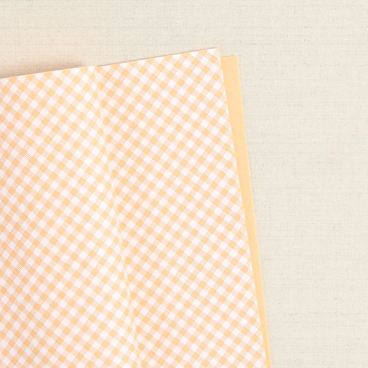 Gingham Printed Felt, Dreamsicle