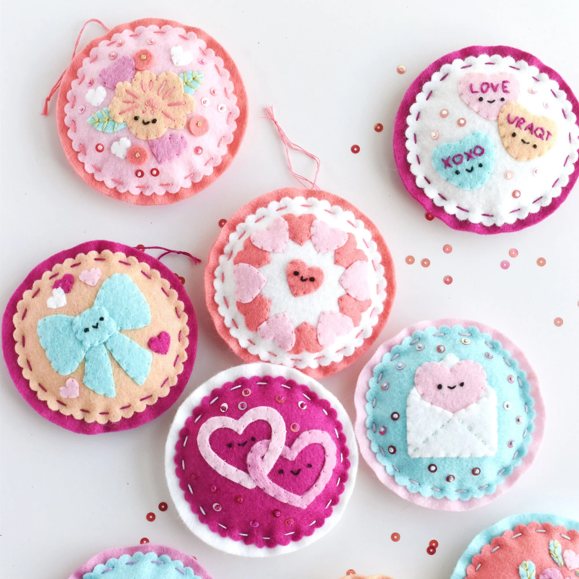 Hearts Day Felt Ornaments Pattern - Image 6