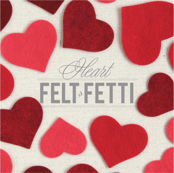 Felt-fetti Hearts, die cut shapes - Image 2