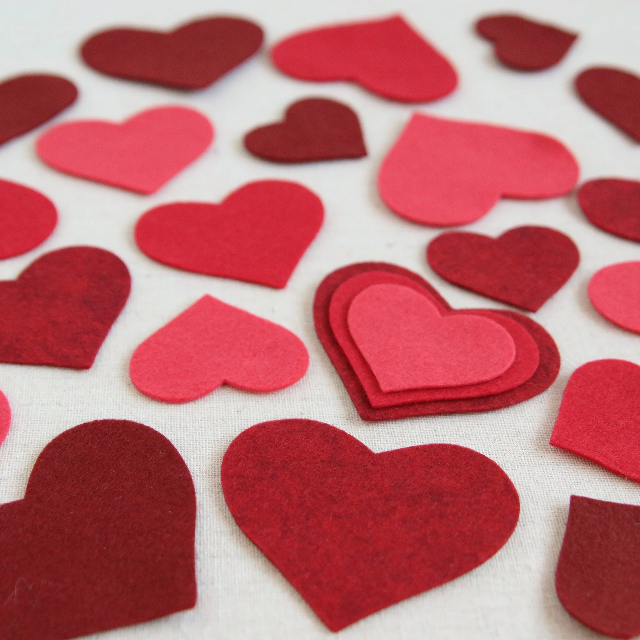 Felt-fetti Hearts, die cut shapes - Image 4