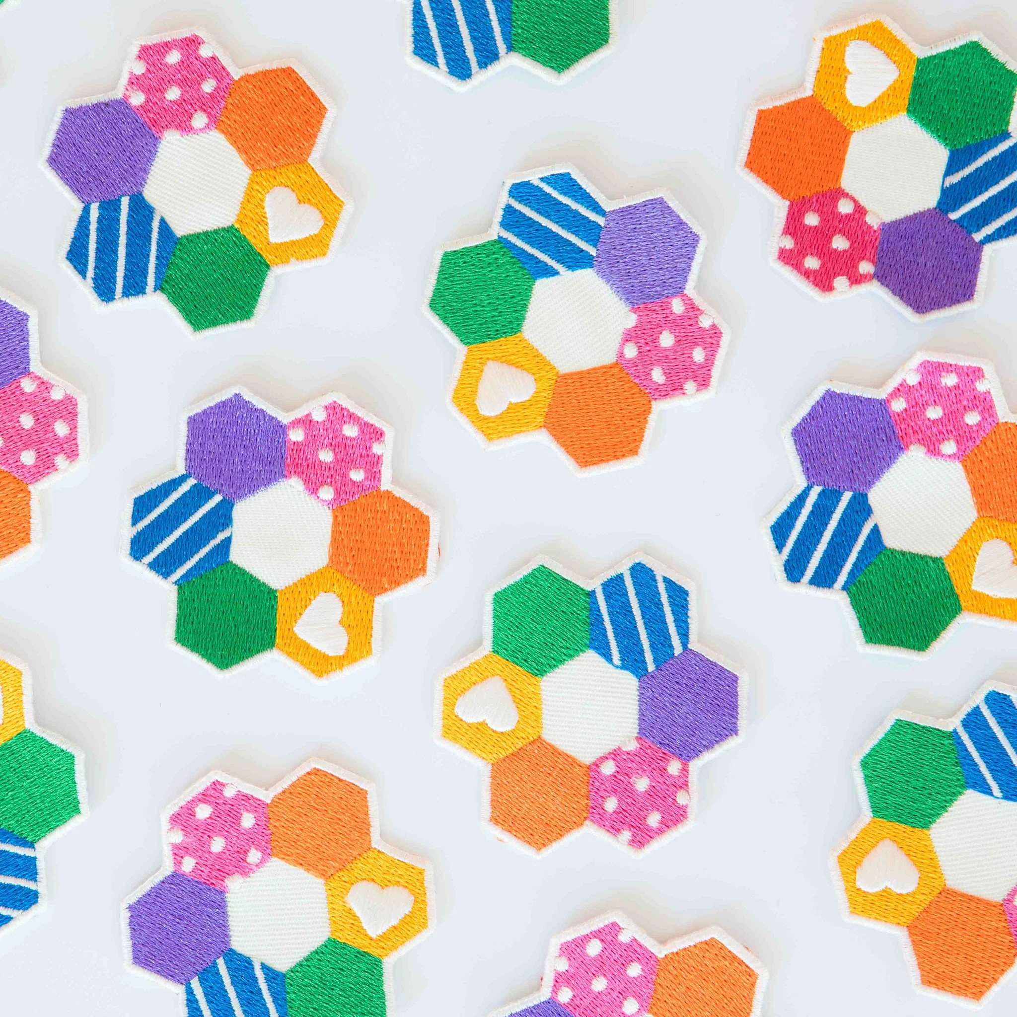 Hexie Quilt Iron-On Patch - Image 3