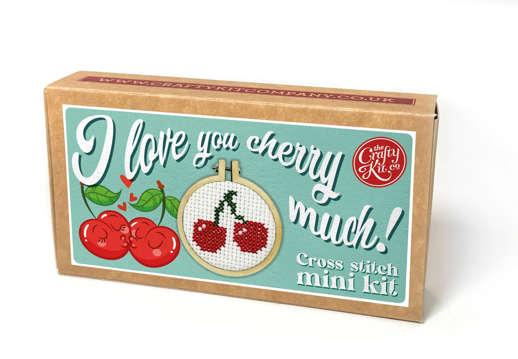 I Love You Cherry Much, Matchbox Cross Stitch Kit - Image 3